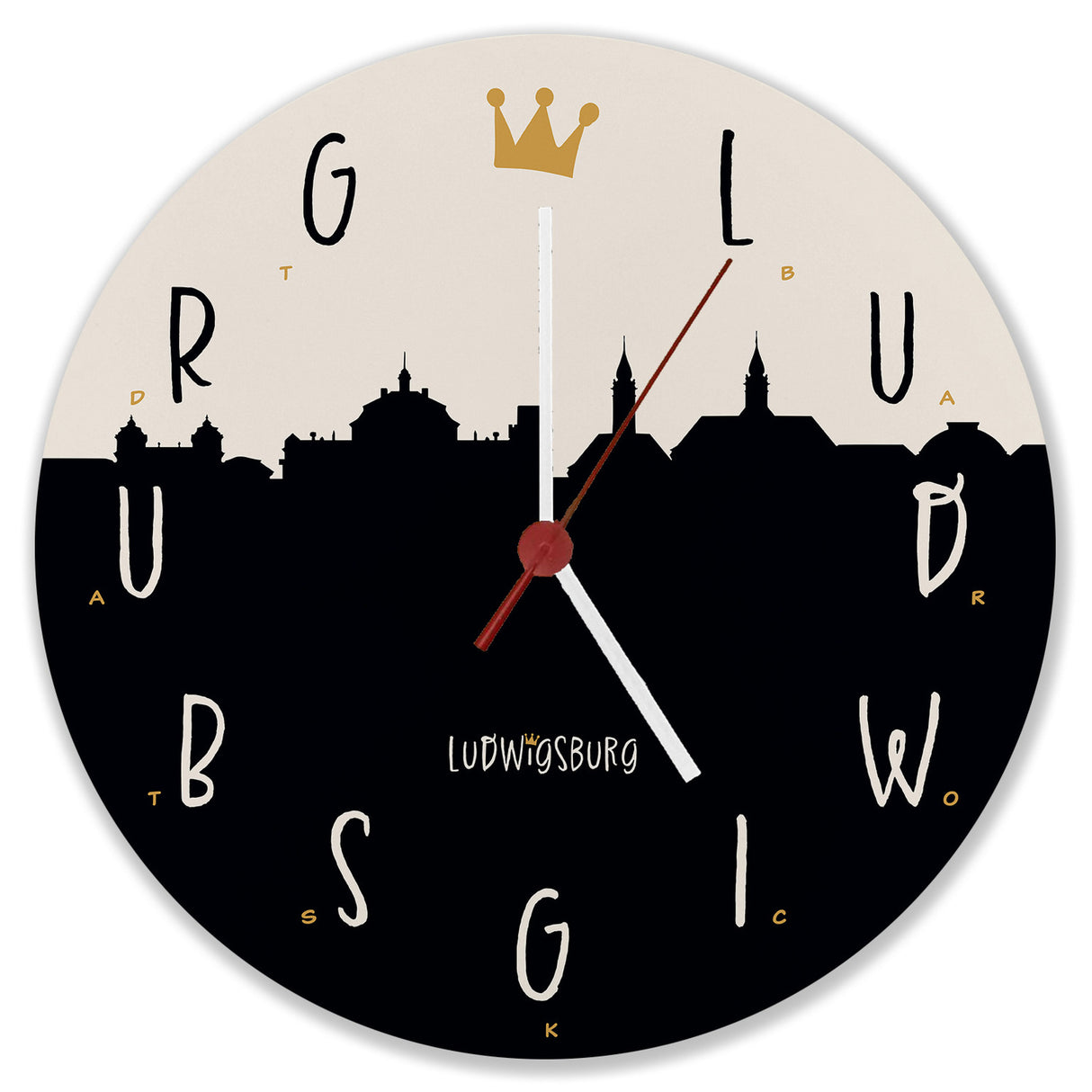 Ludwigsburg Skyline Wanduhr - Ludwigsburg