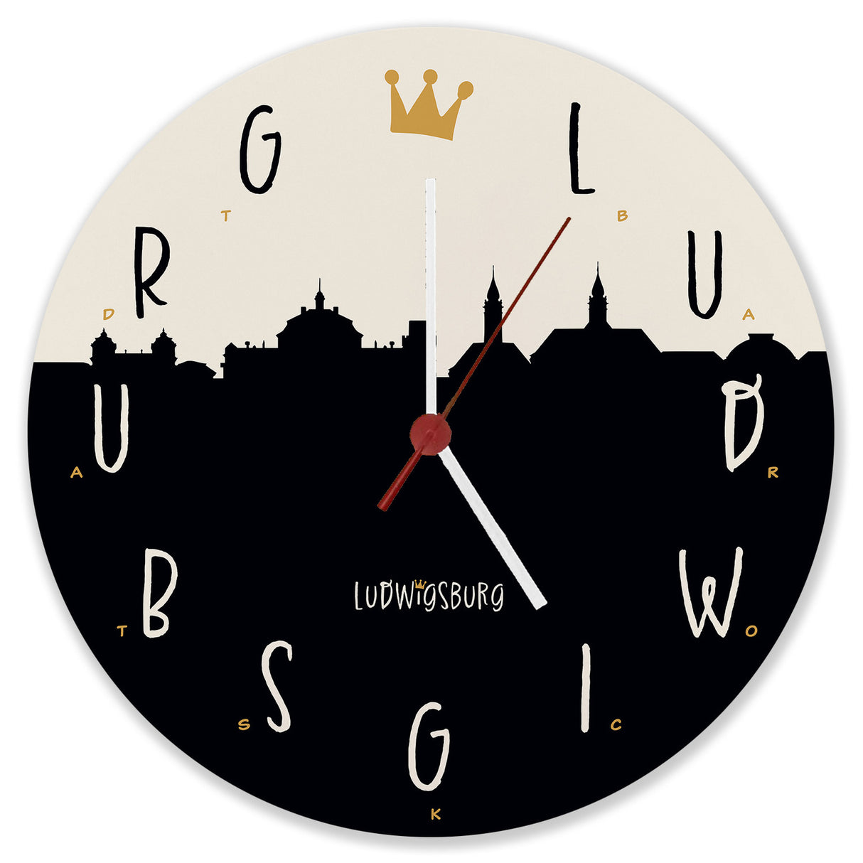 Ludwigsburg Skyline Wanduhr - Ludwigsburg
