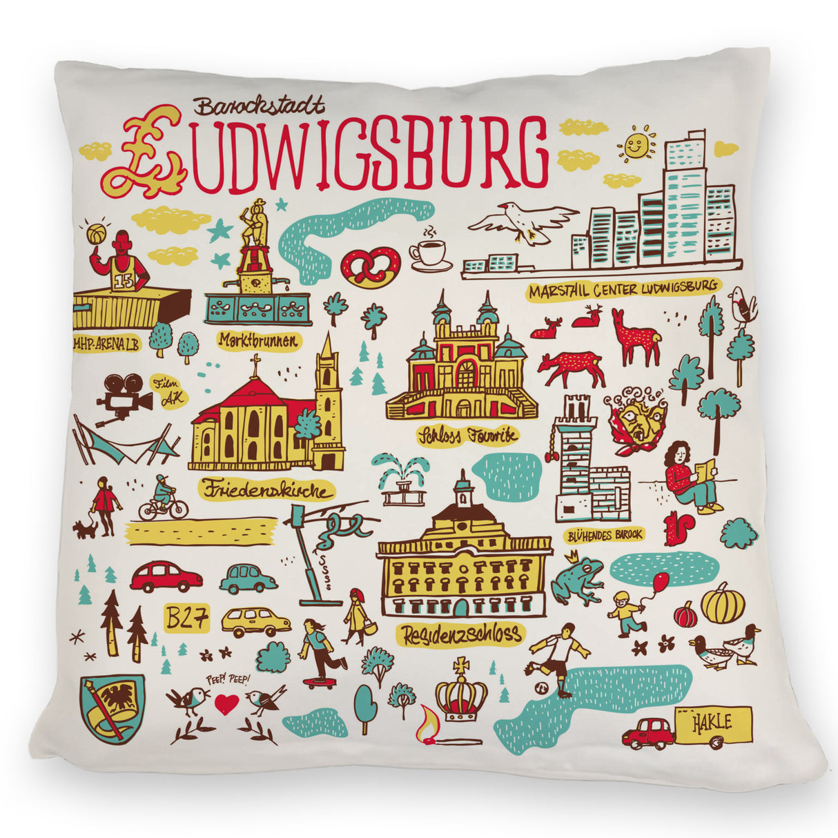 Ludwigsburg Wimmelbild Kissen