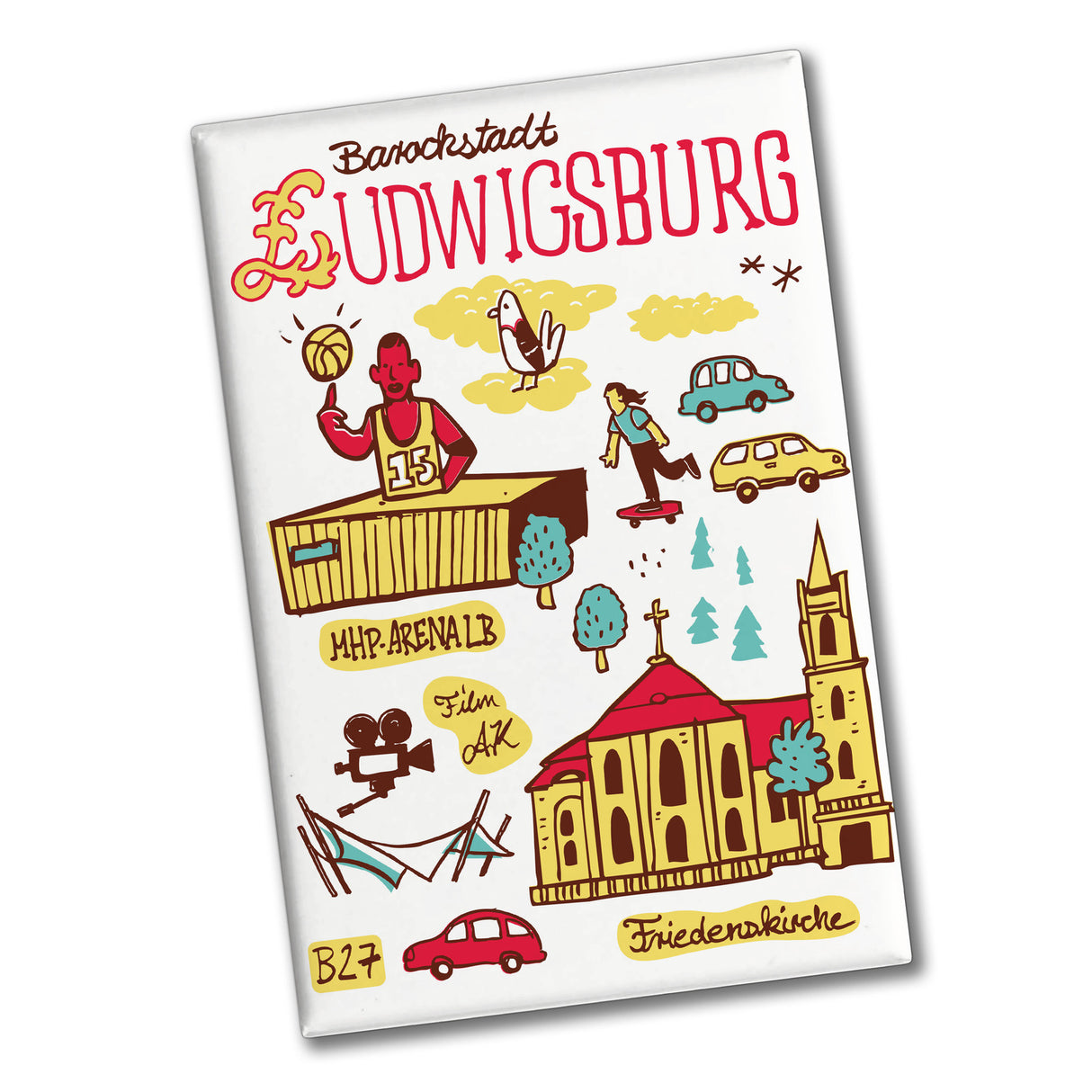 Ludwigsburg Wimmelbild Souvenir Magnet