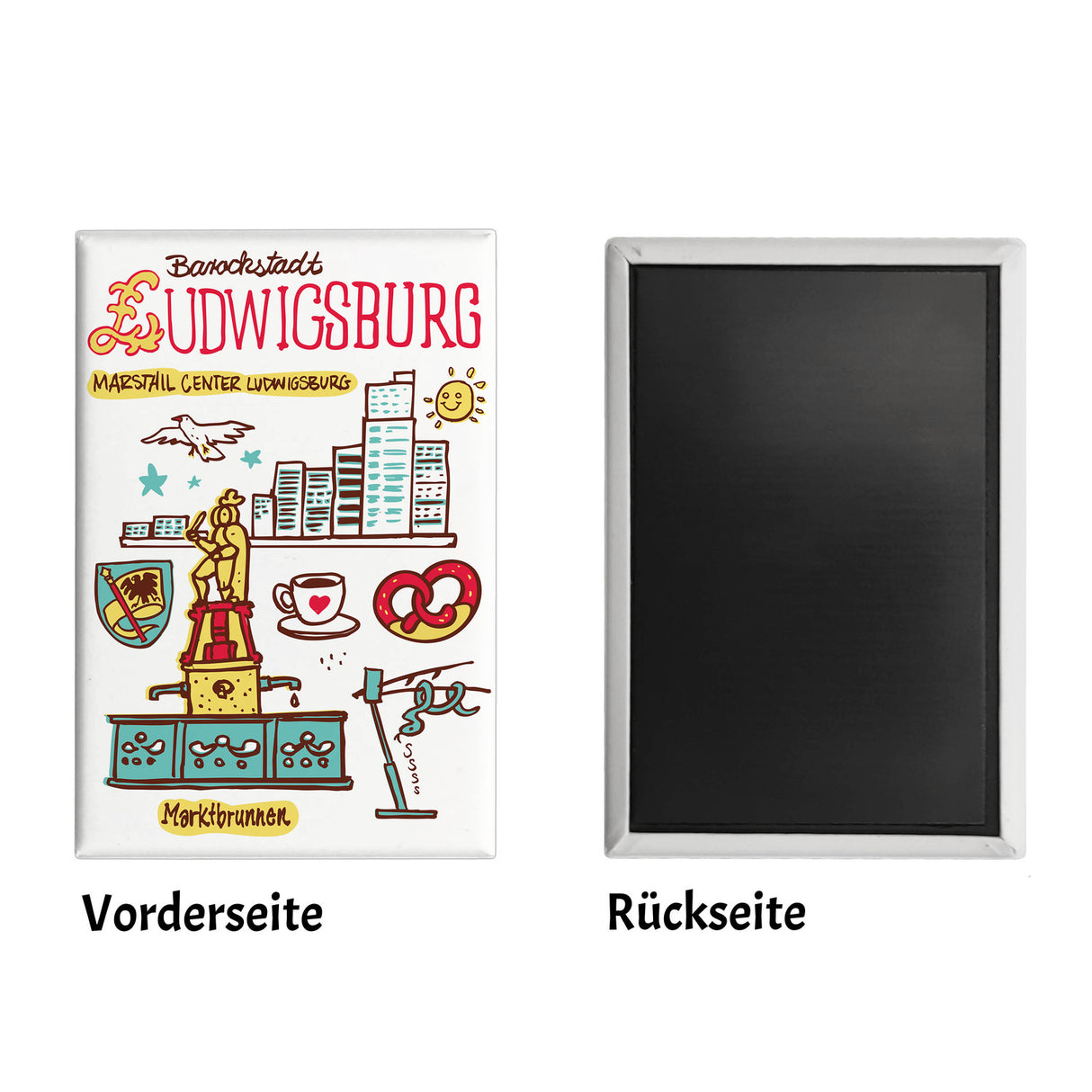 Ludwigsburg Wimmelbild Souvenir Magnet