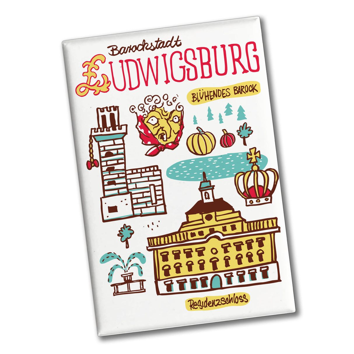 Ludwigsburg Wimmelbild Souvenir Magnet