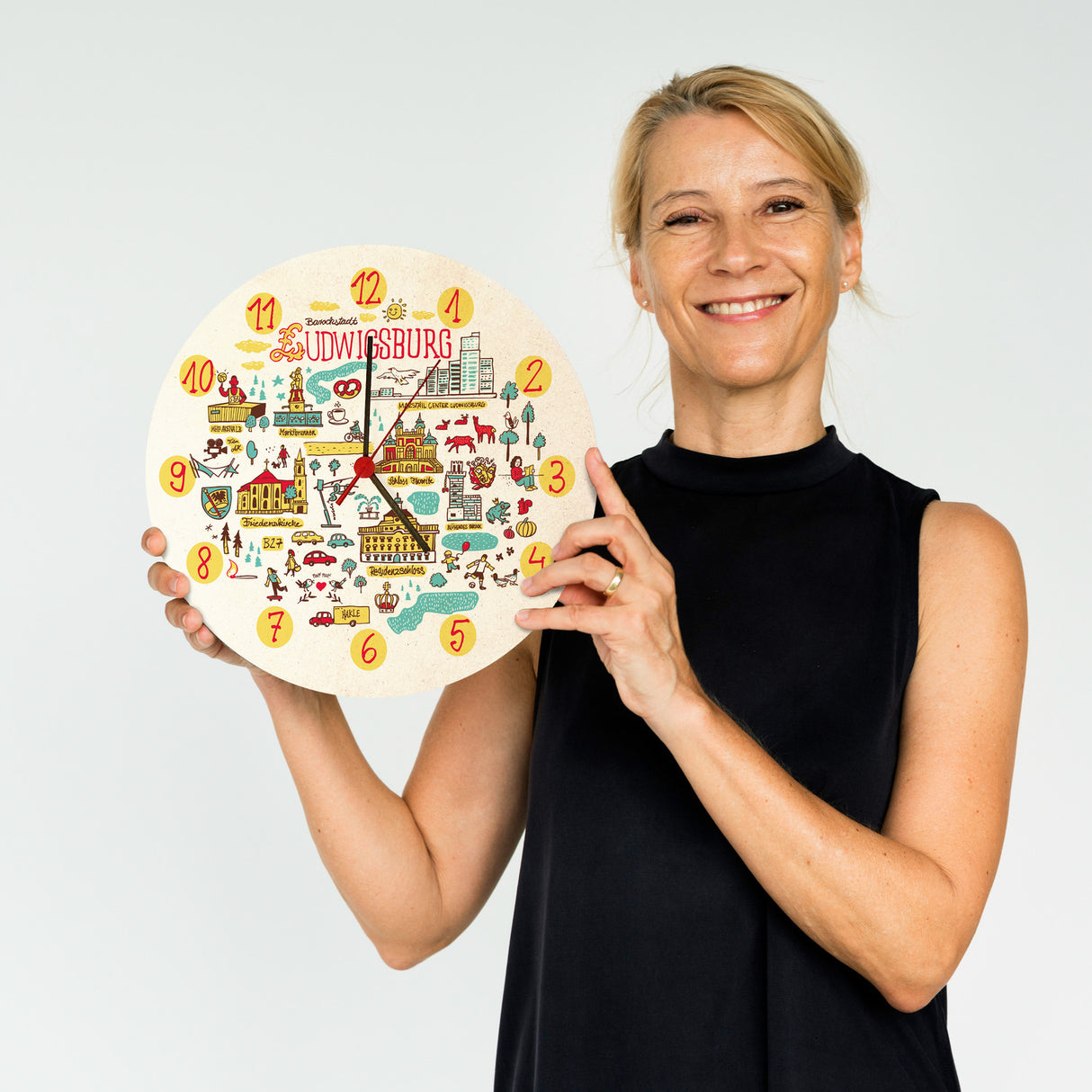 Ludwigsburg Wimmelbild Wanduhr