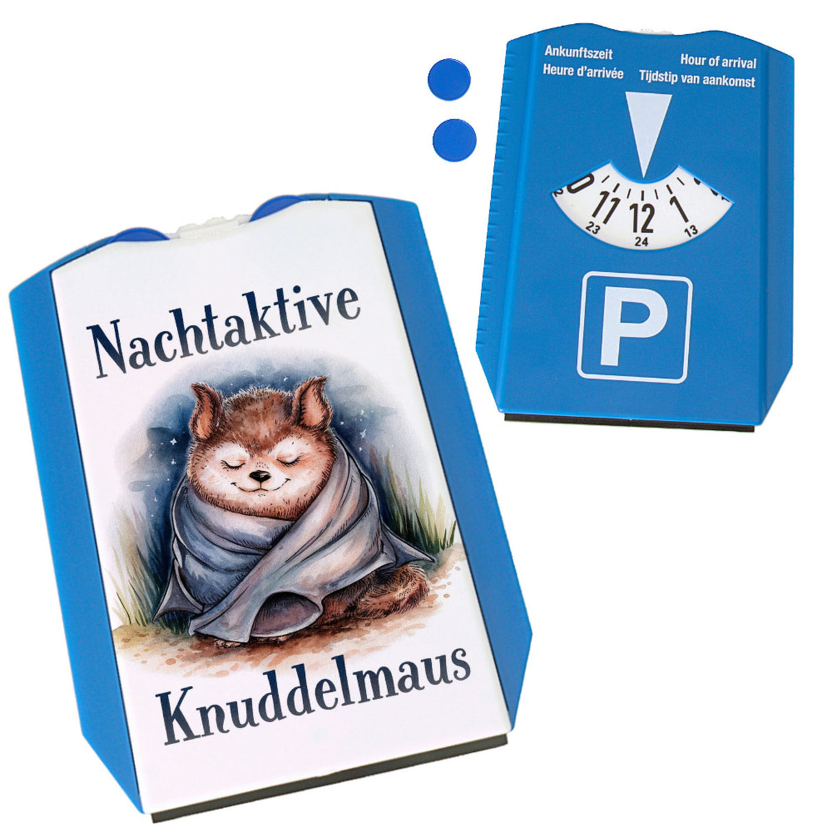 Nachtaktive Knuddelmaus Parkscheibe Kuschelige Fledermaus