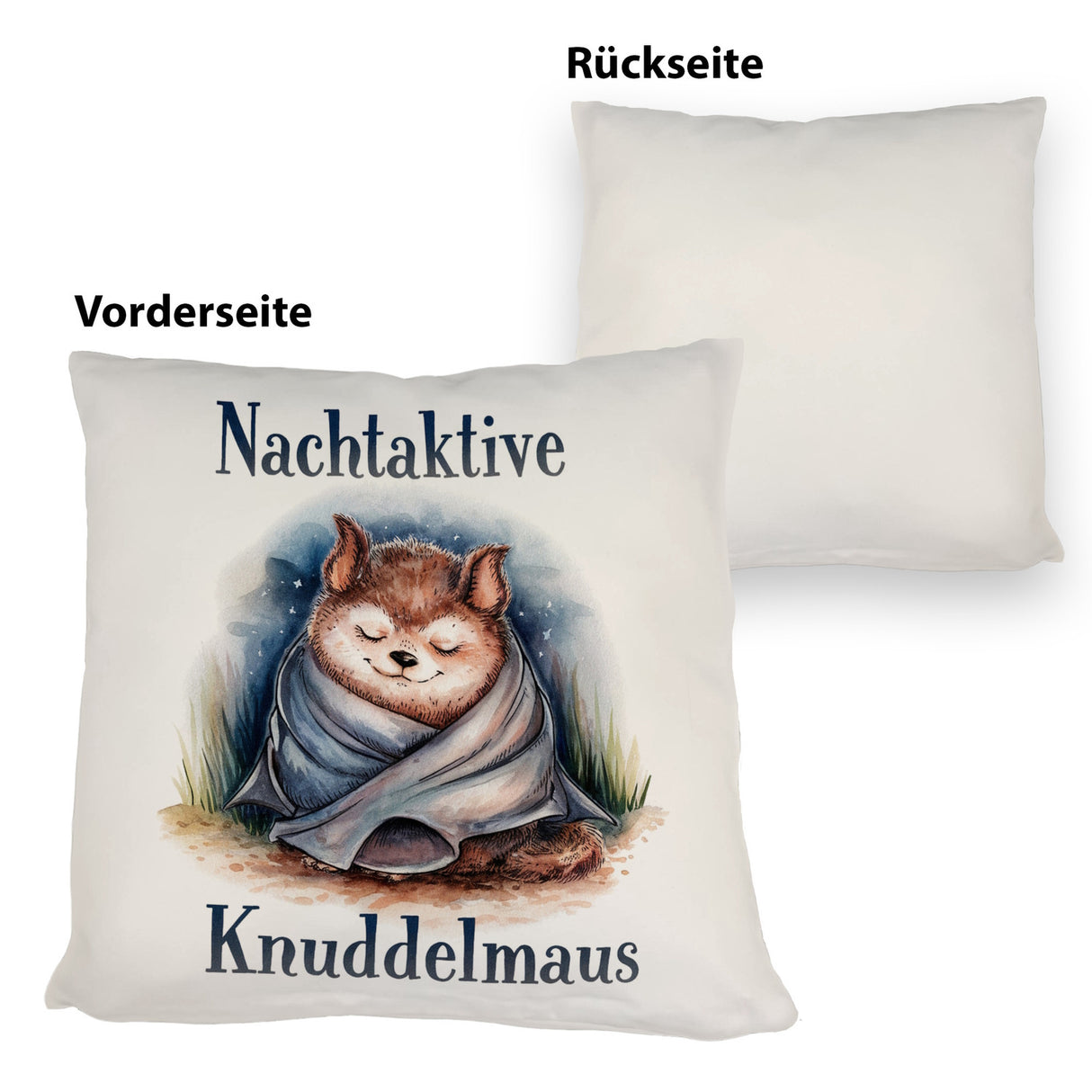 Nachtaktive Knuddelmaus Kissen Kuschelige Fledermaus