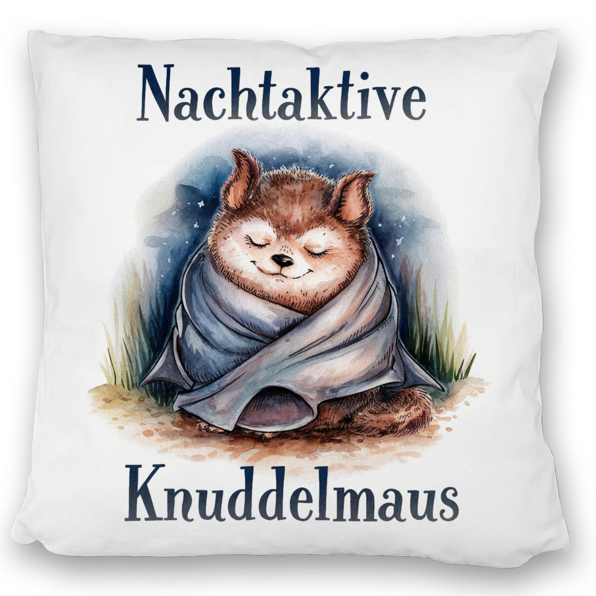 Nachtaktive Knuddelmaus Kissen Kuschelige Fledermaus