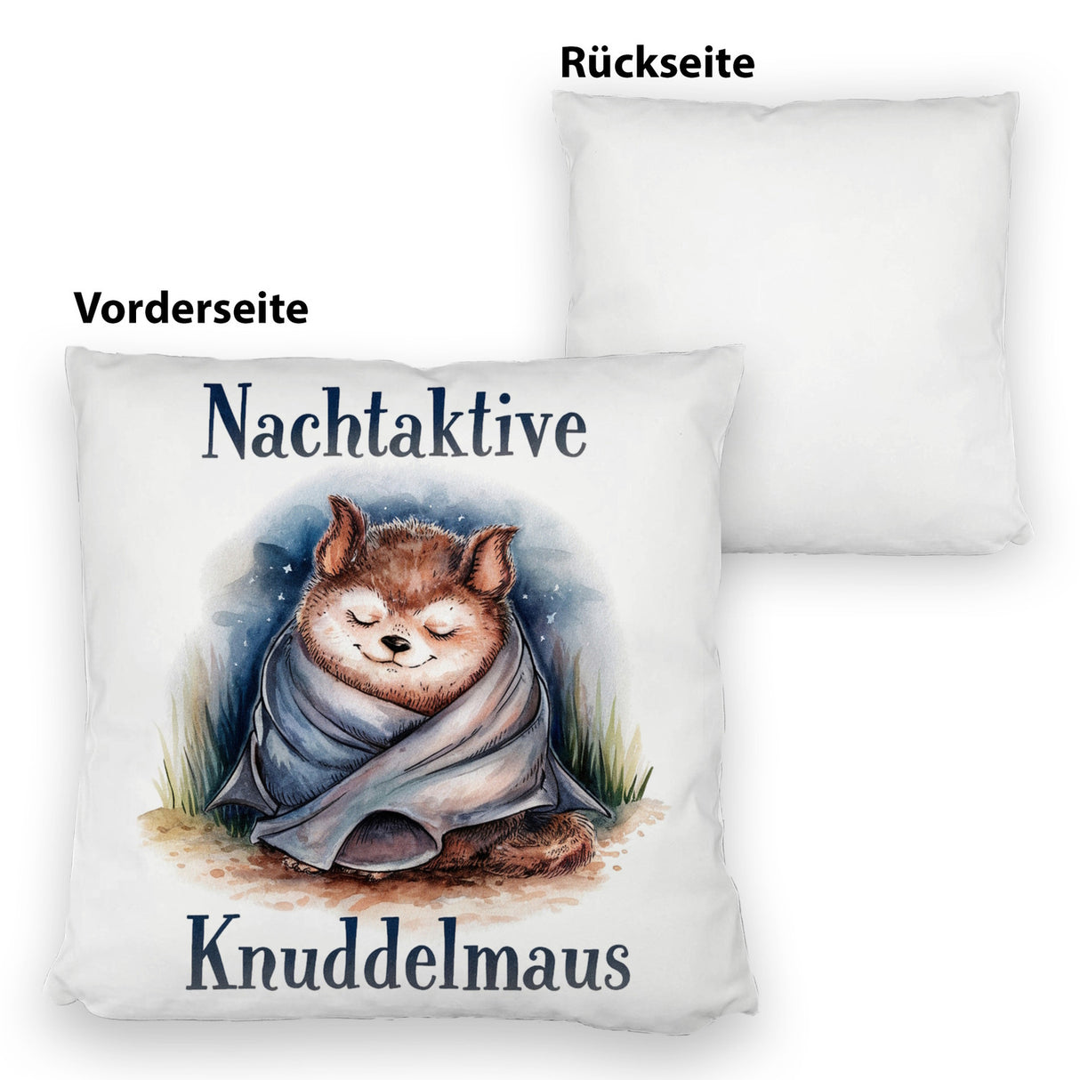 Nachtaktive Knuddelmaus Kissen Kuschelige Fledermaus