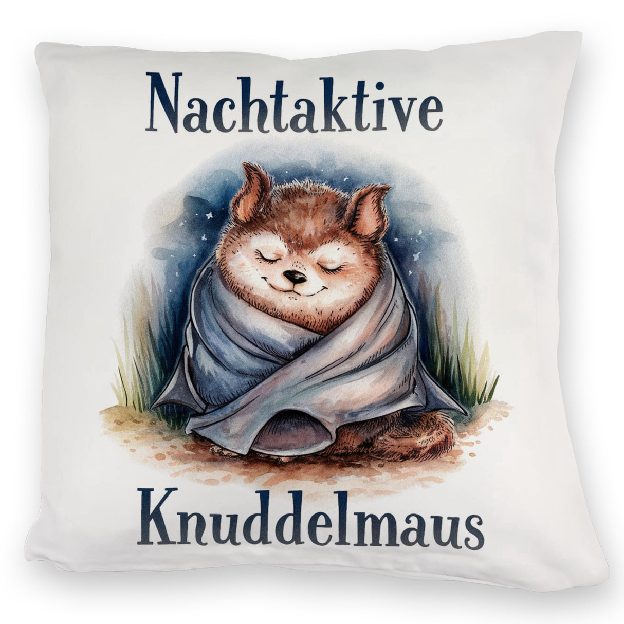 Nachtaktive Knuddelmaus Kissen Kuschelige Fledermaus