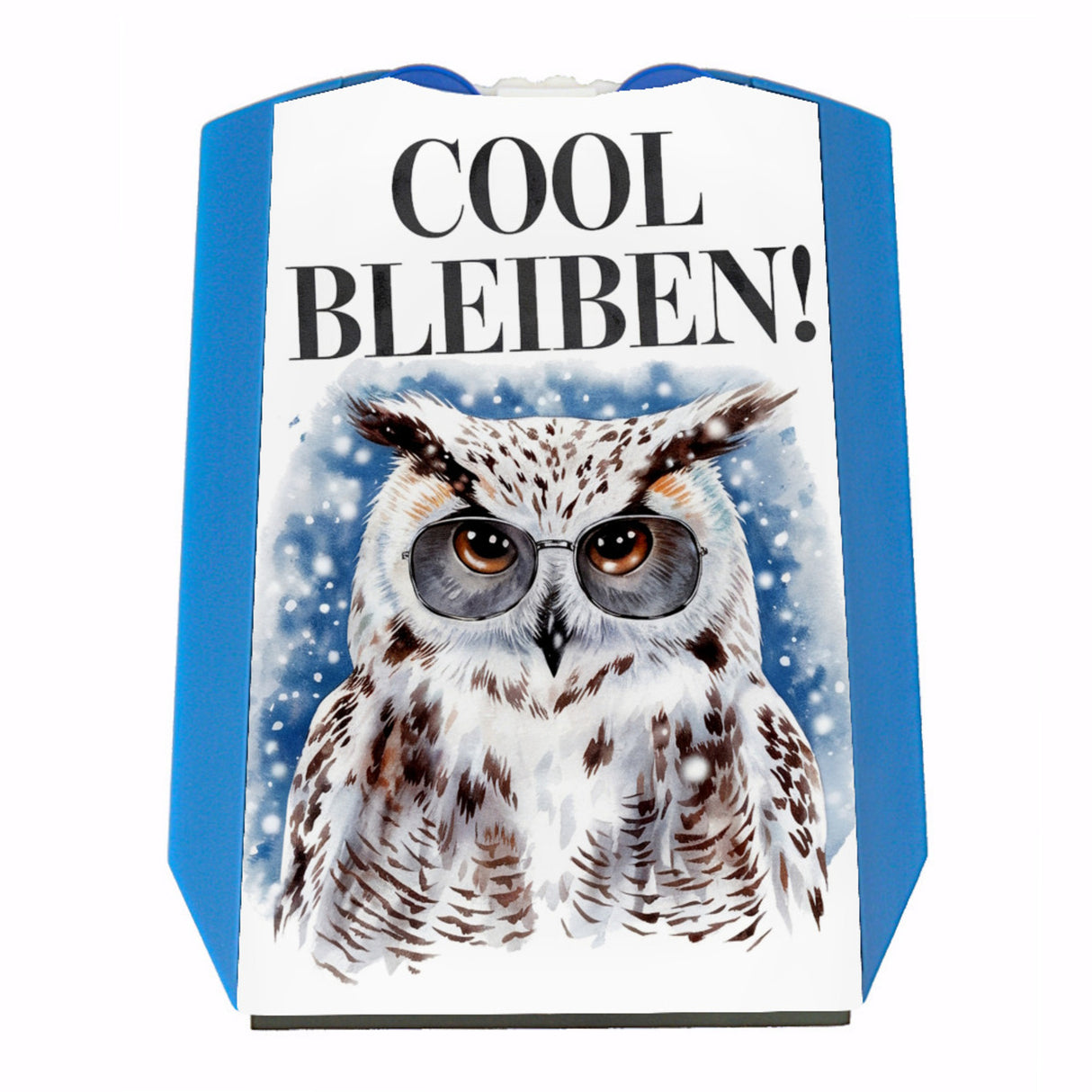 Schneeeule mit Sonnenbrille Cool bleiben Parkscheibe