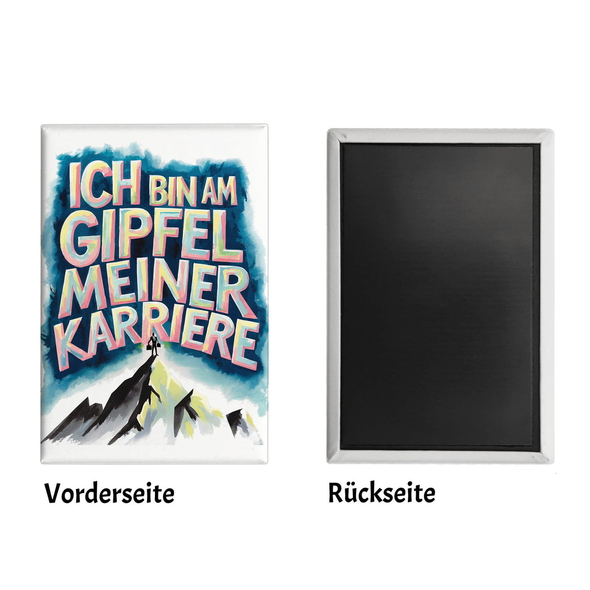 Gipfel meiner Karriere Souvenir Souvenir Magnet Geschäftsperson auf Berggipfel