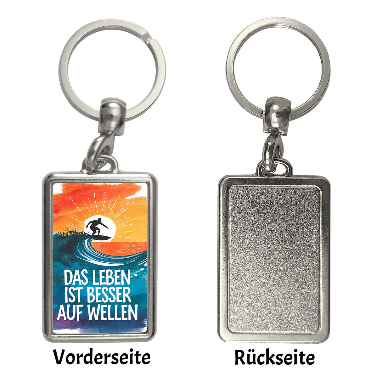 Surfer auf Welle Besser auf Wellen Schlüsselanhänger