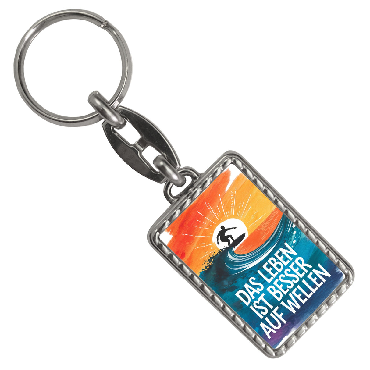 Surfer auf Welle Besser auf Wellen Schlüsselanhänger