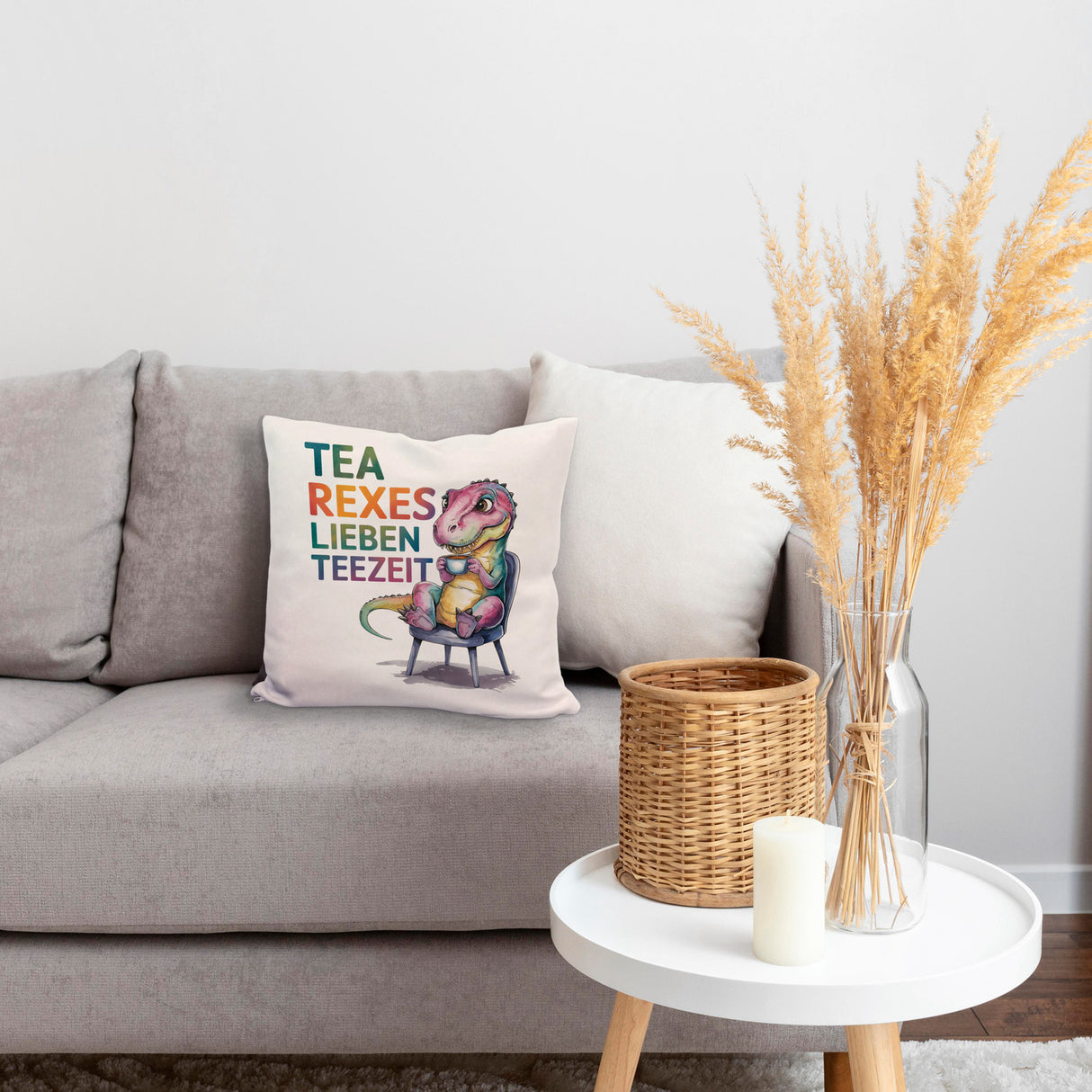 Tea rexes lieben Teezeit Kissen