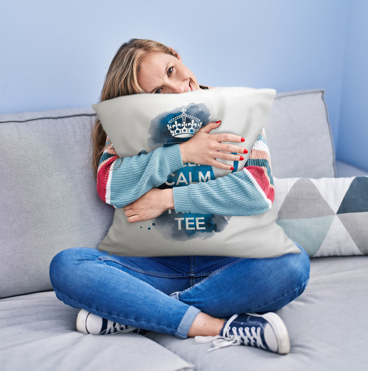 Keep calm und trink Tee Kissen