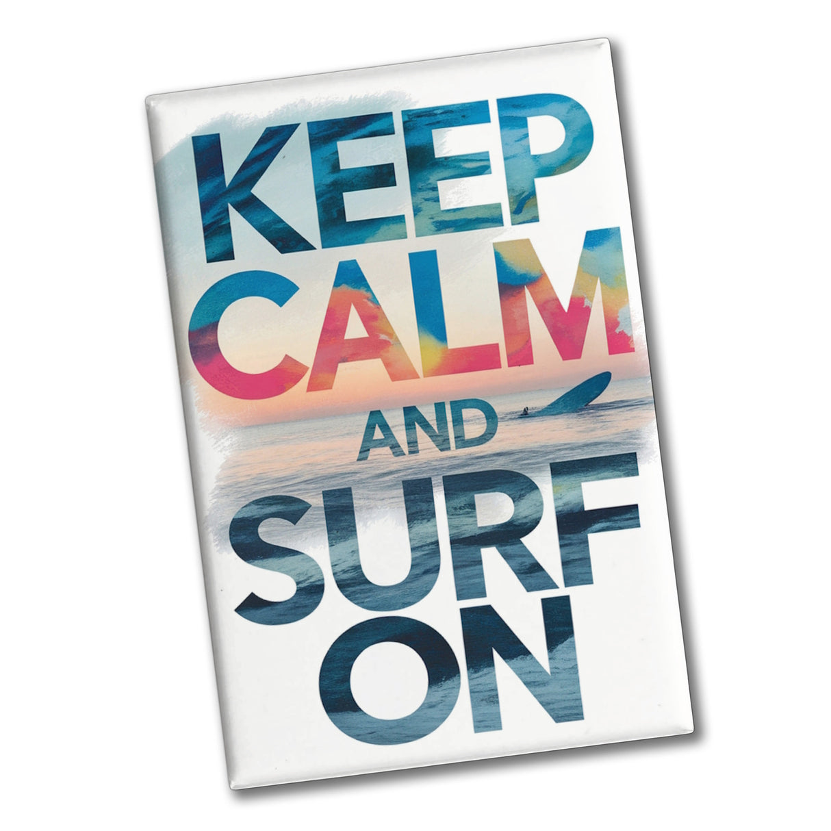 Surfer auf Welle Keep Calm and surf on Souvenir Souvenir Magnet