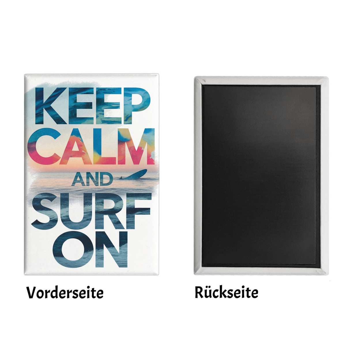 Surfer auf Welle Keep Calm and surf on Souvenir Souvenir Magnet