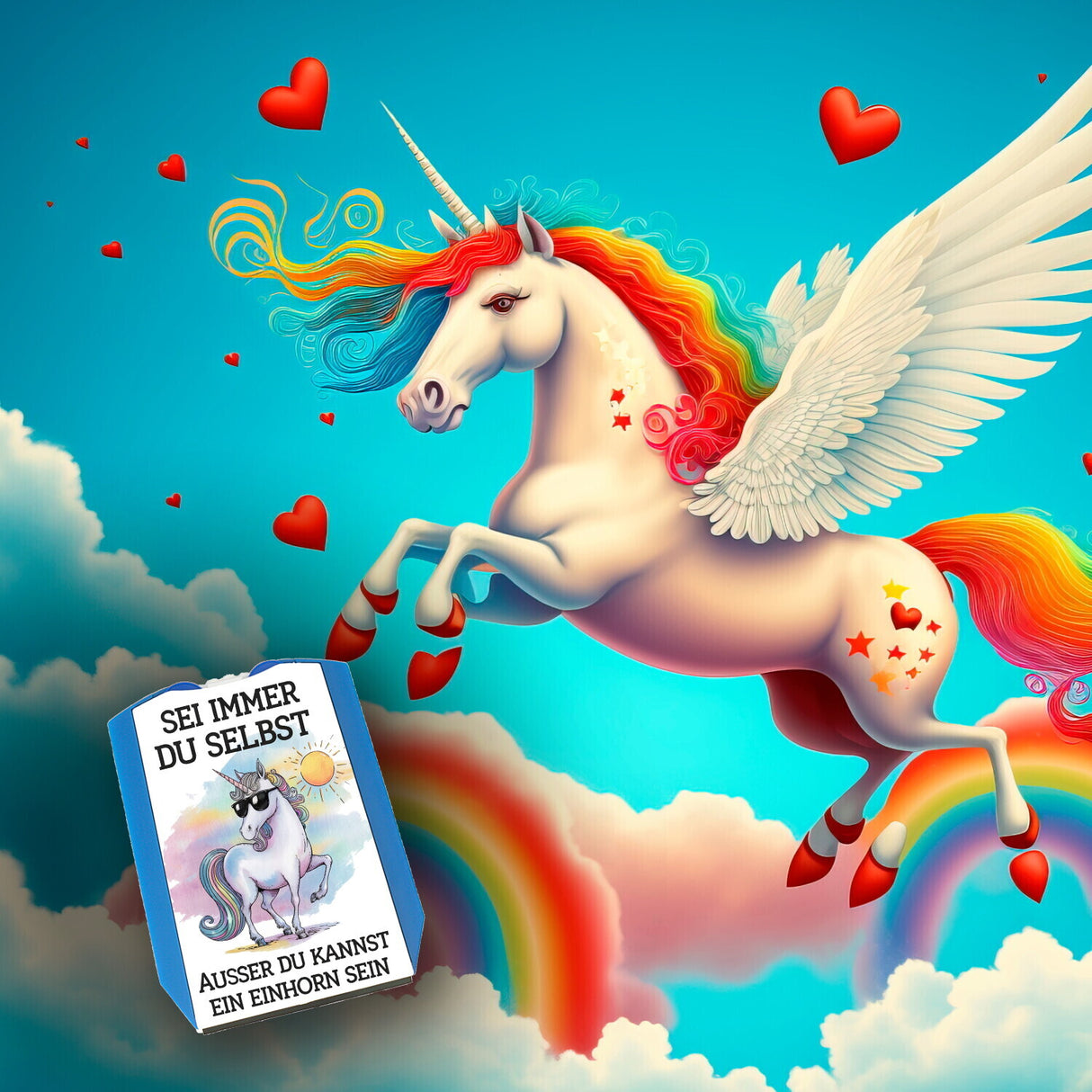 Einhorn mit Sonnenbrille Parkscheibe Sei ein Einhorn