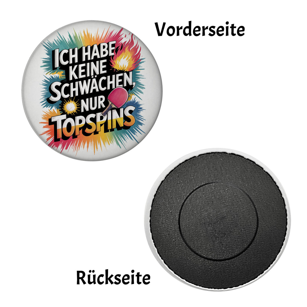 Keine Schwächen, nur Topspins Magnet Tischtennisschläger und Ball