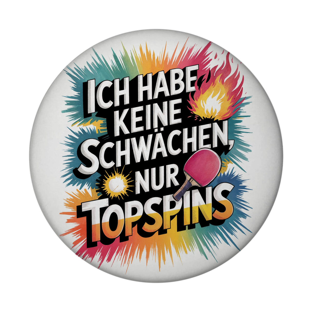 Keine Schwächen, nur Topspins Magnet Tischtennisschläger und Ball