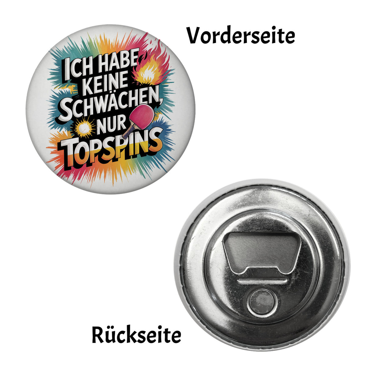 Keine Schwächen, nur Topspins Magnet Tischtennisschläger und Ball