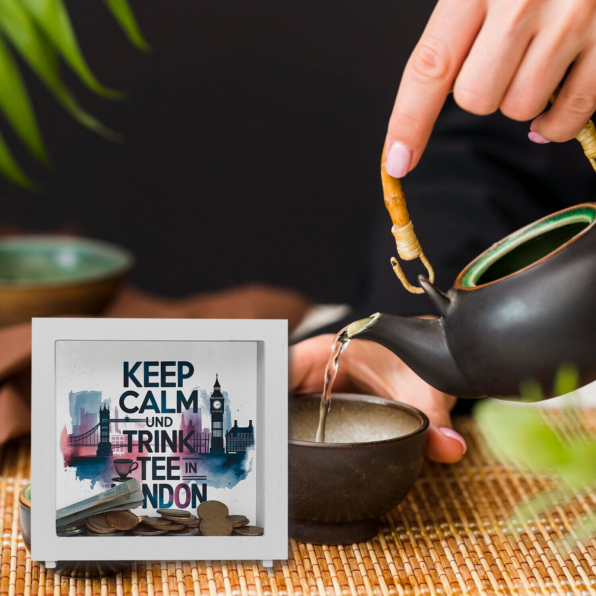 KEEP CALM UND TRINK TEE Spardose London
