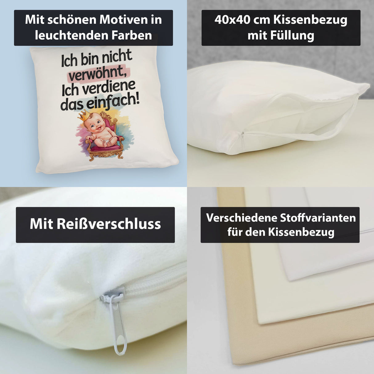 Baby auf Thron - Ich verdiene das Kissen