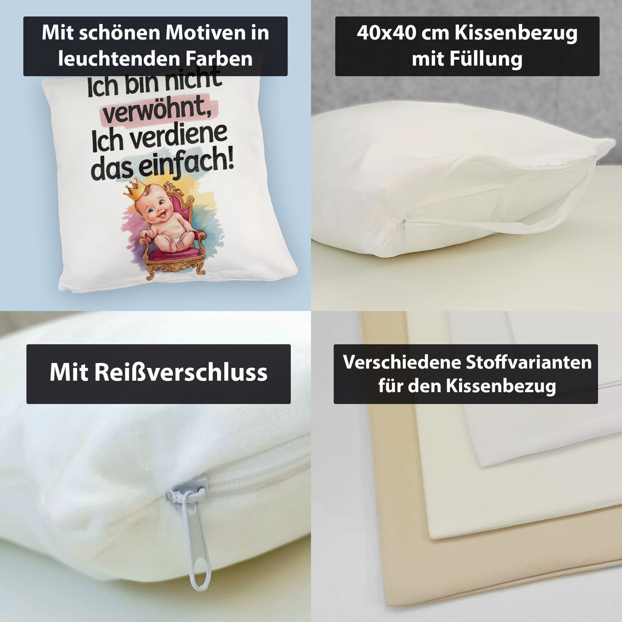 Baby auf Thron - Ich verdiene das Kissen
