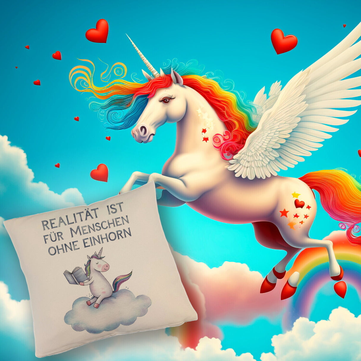 Realität ist für Menschen ohne Einhorn Kissen