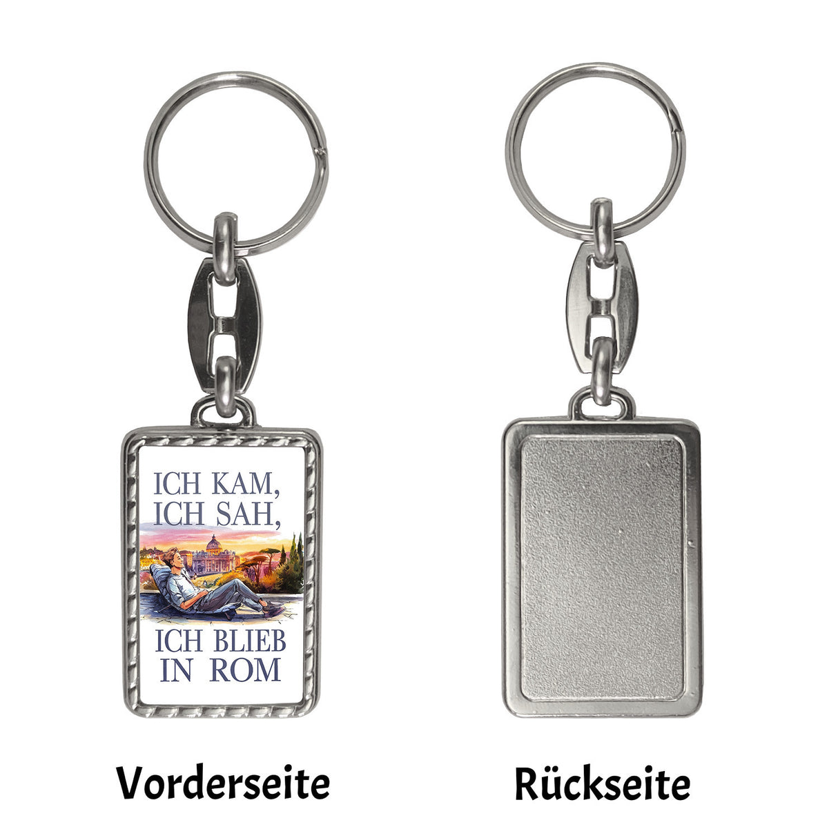 Ich kam, ich sah, ich blieb in Rom Schlüsselanhänger