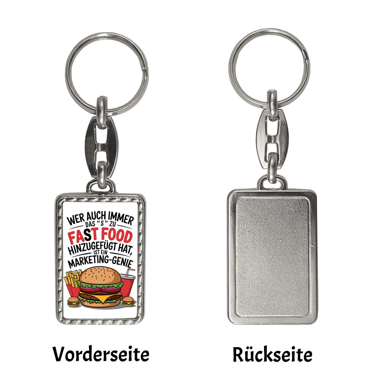 Fast Food - FAT FOOD Schlüsselanhänger für Burger Fans