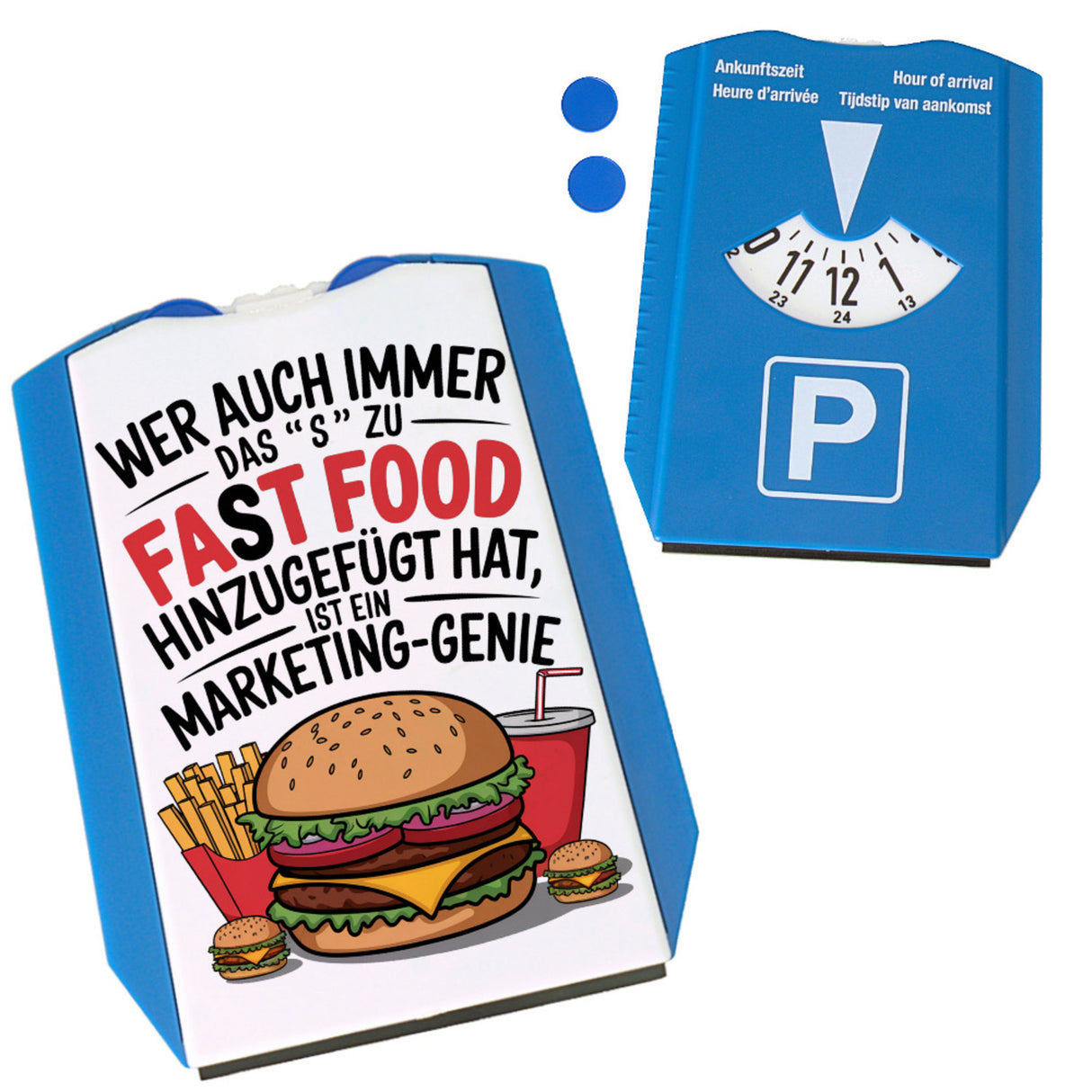 Fast Food - FAT FOOD Parkscheibe für Burger Fans