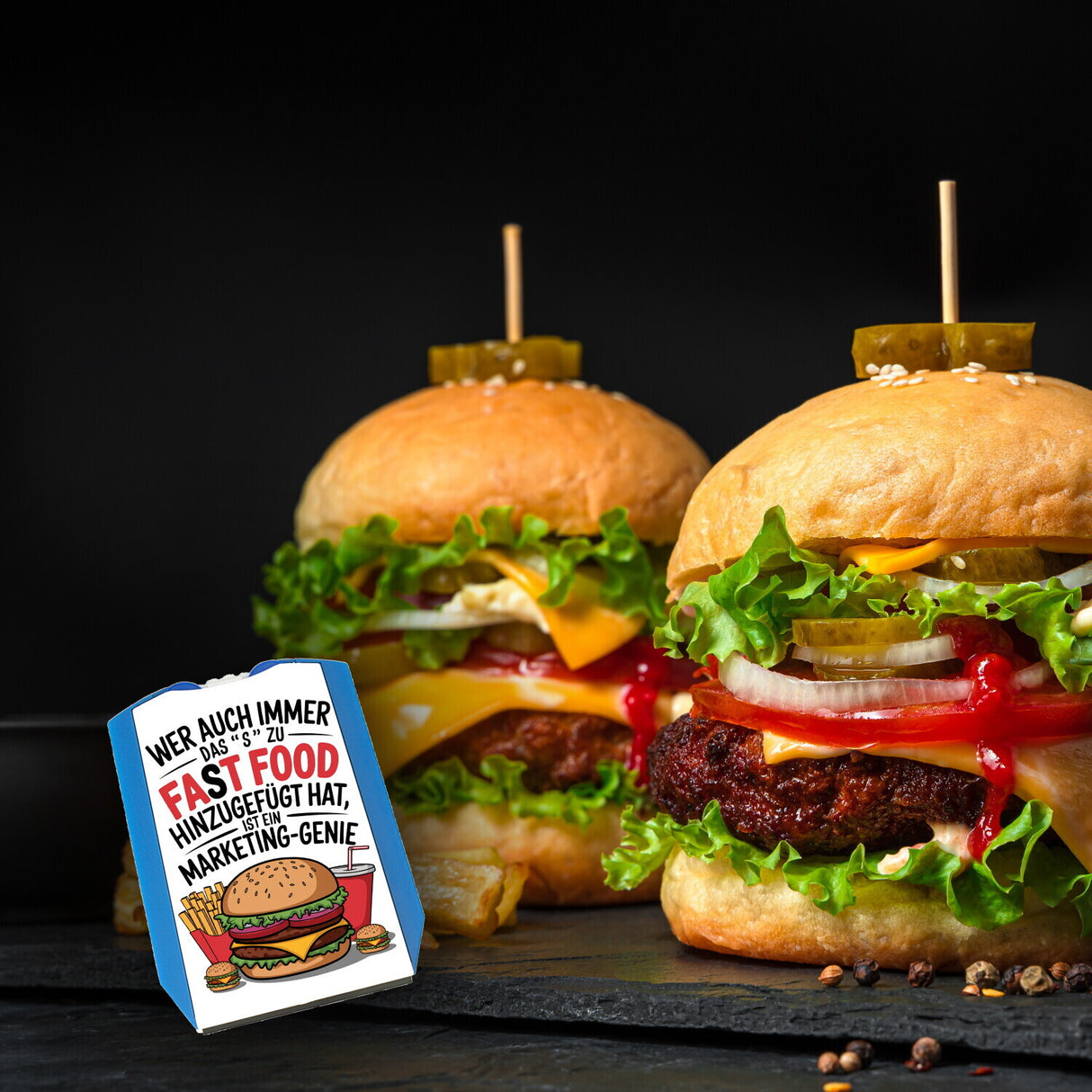 Fast Food - FAT FOOD Parkscheibe für Burger Fans