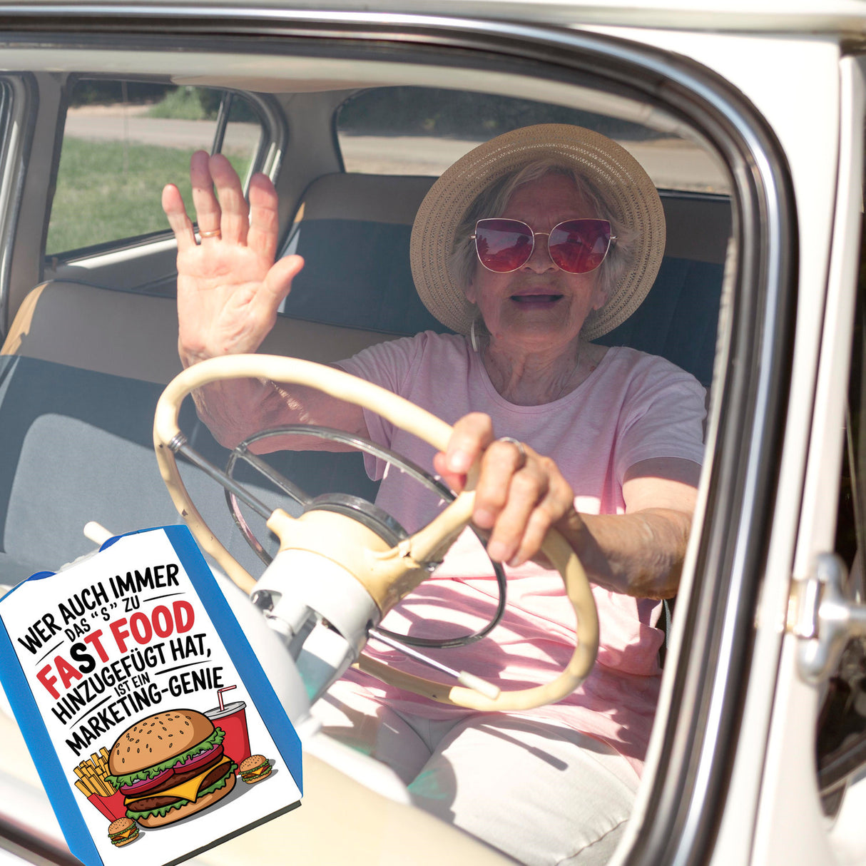 Fast Food - FAT FOOD Parkscheibe für Burger Fans