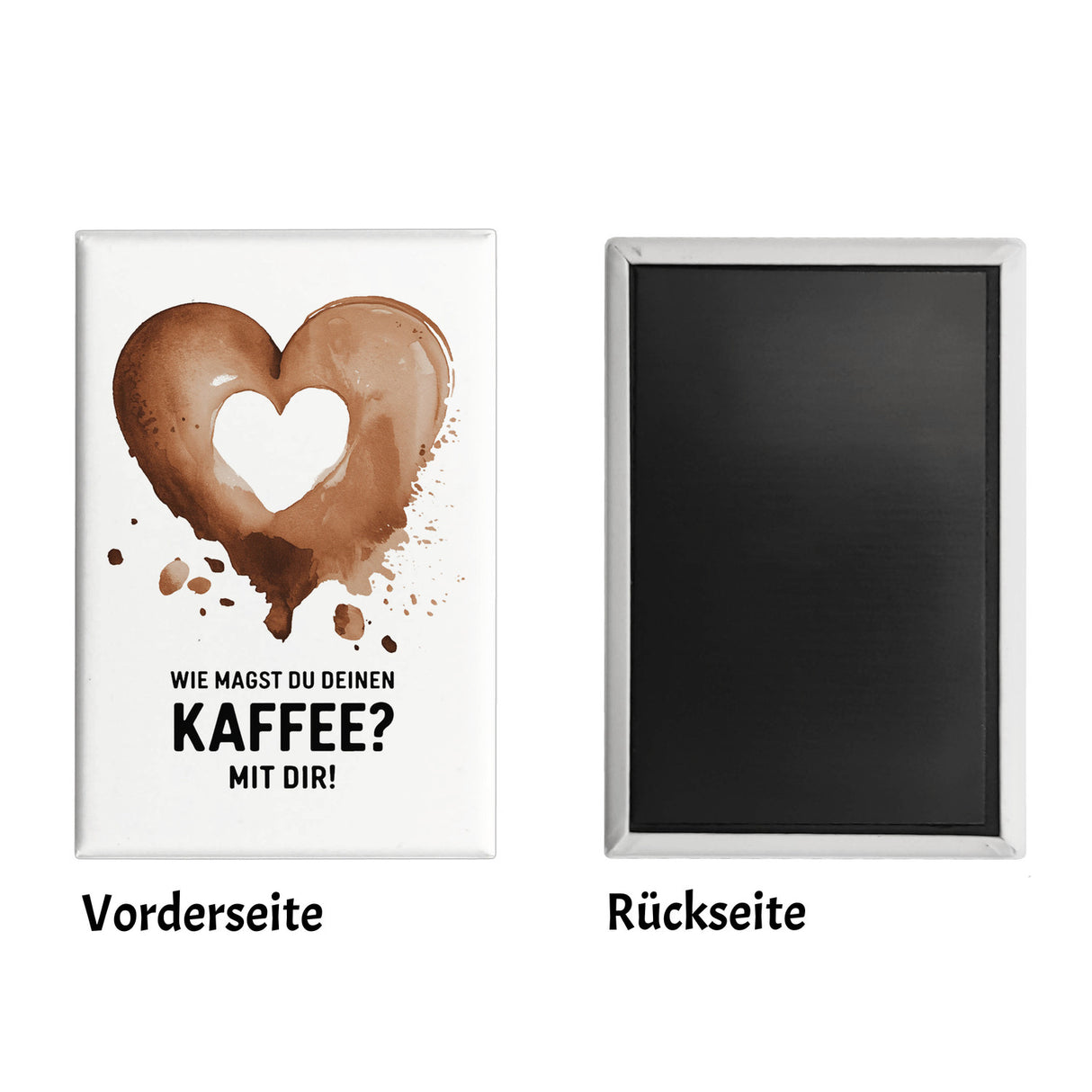 Herzförmiger Kaffeefleck Souvenir Souvenir Magnet - Kaffee mit dir
