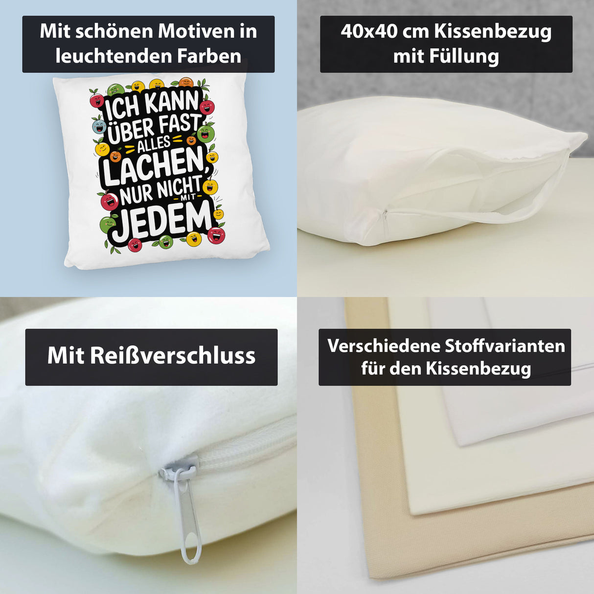 Kann nicht mit jedem lachen Kissen für das Büro