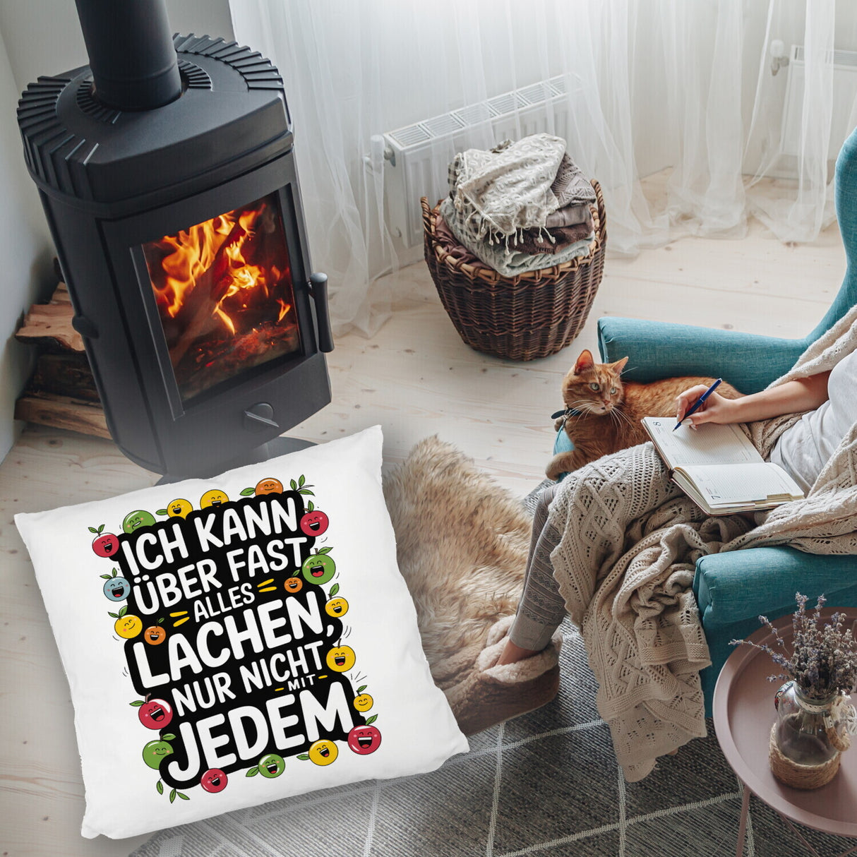 Kann nicht mit jedem lachen Kissen für das Büro