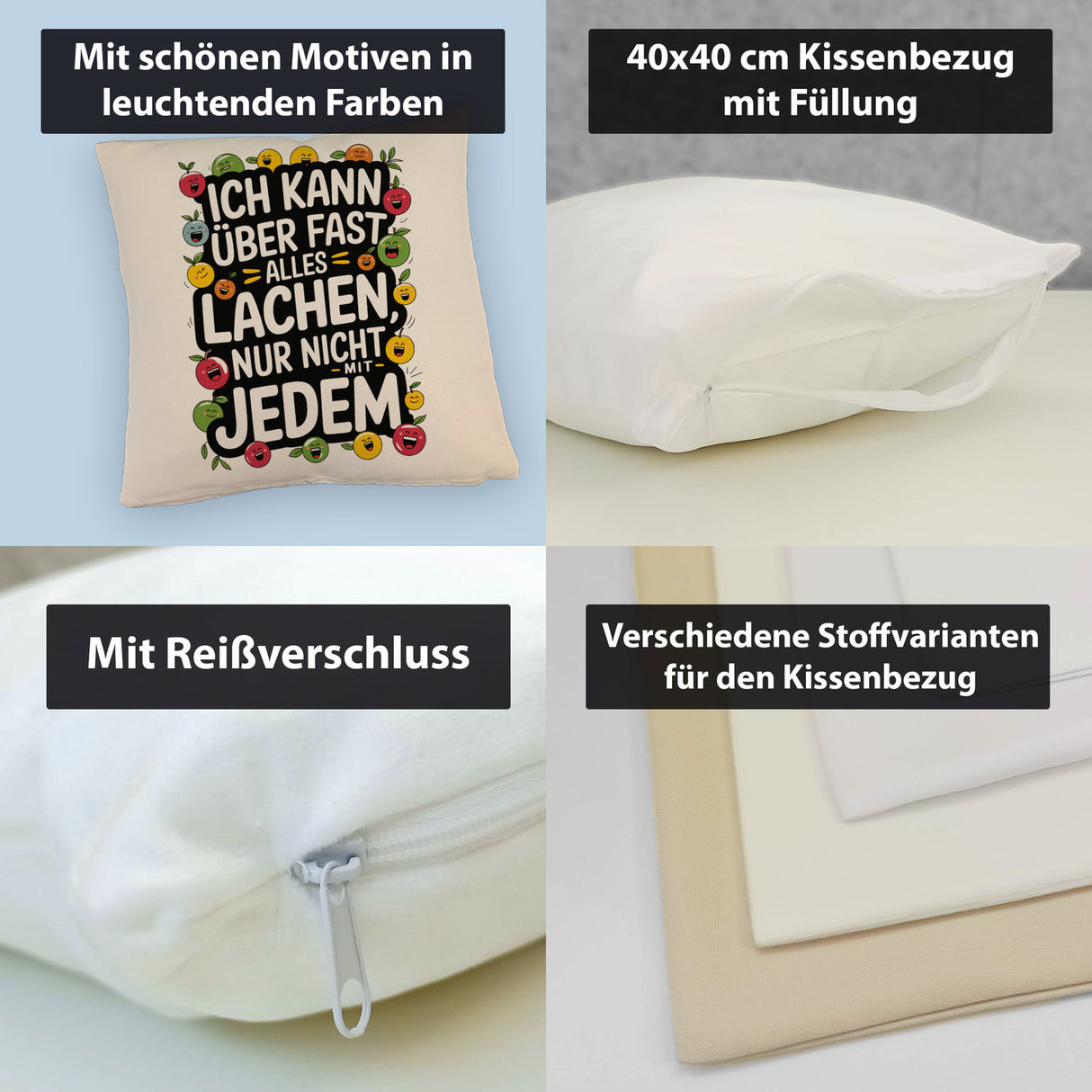 Kann nicht mit jedem lachen Kissen für das Büro