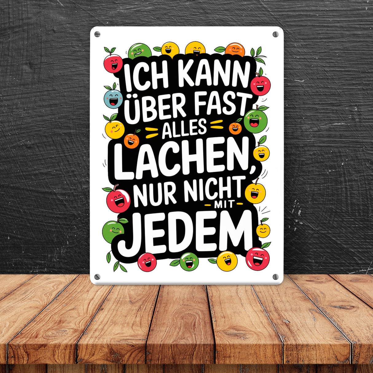 Kann nicht mit jedem lachen Metallschild in 15x20 cm für das Büro