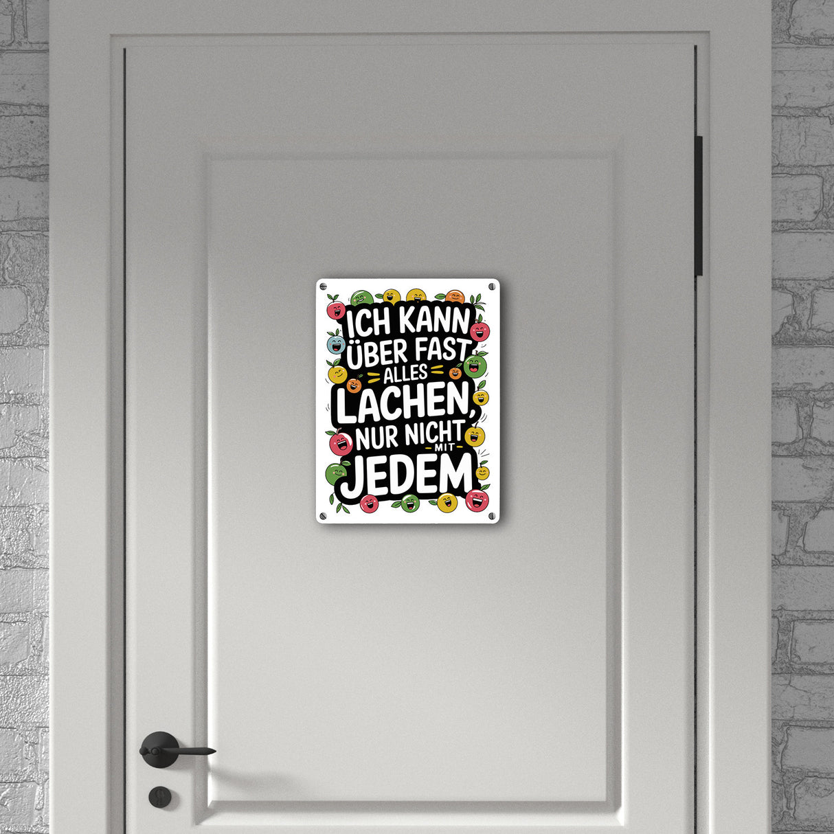 Kann nicht mit jedem lachen Metallschild in 15x20 cm für das Büro