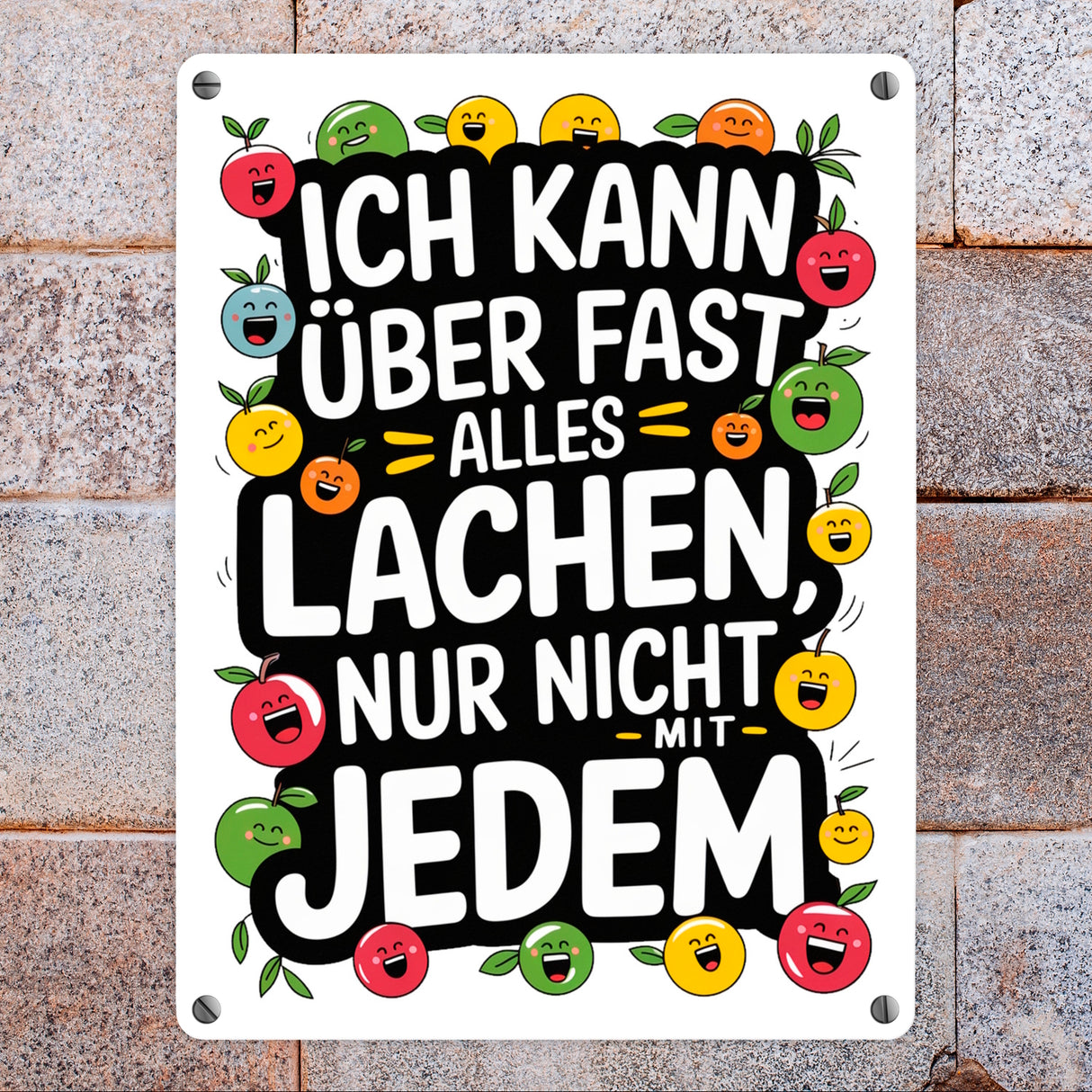 Kann nicht mit jedem lachen Metallschild in 15x20 cm für das Büro