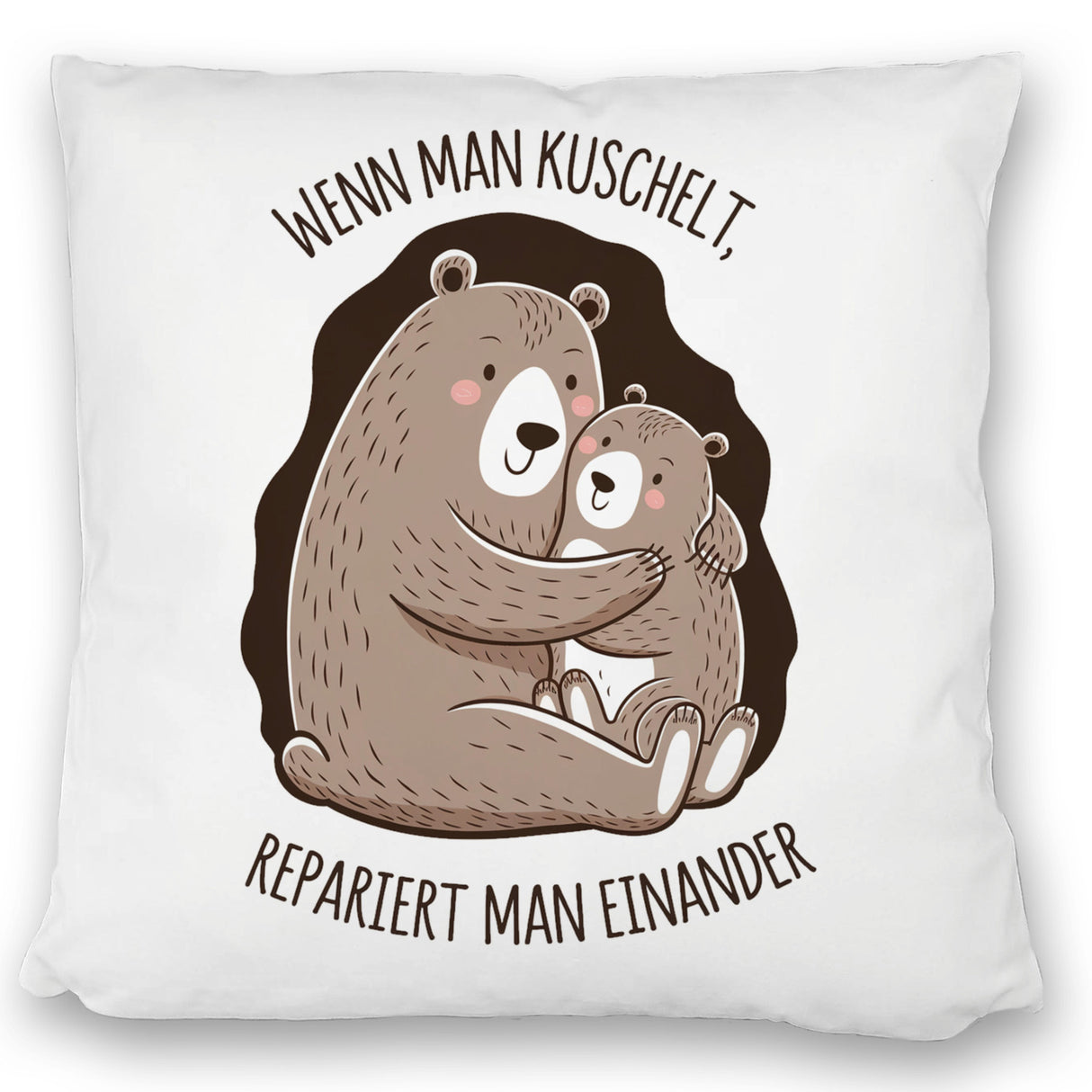 Kuscheln repariert Kissen mit niedlichen Bären
