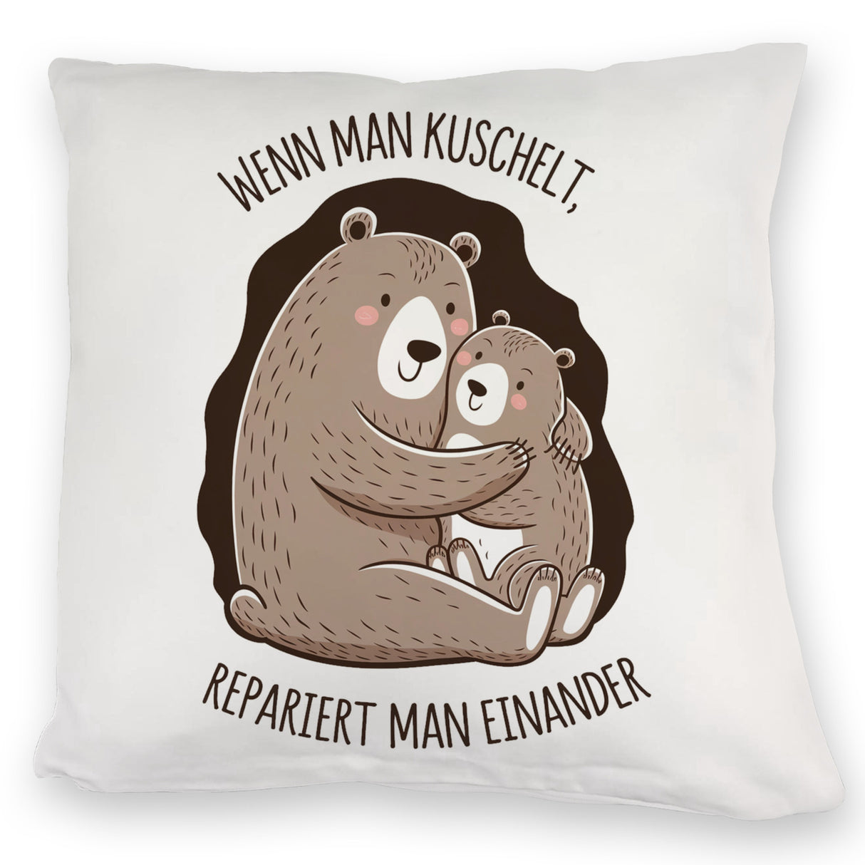 Kuscheln repariert Kissen mit niedlichen Bären