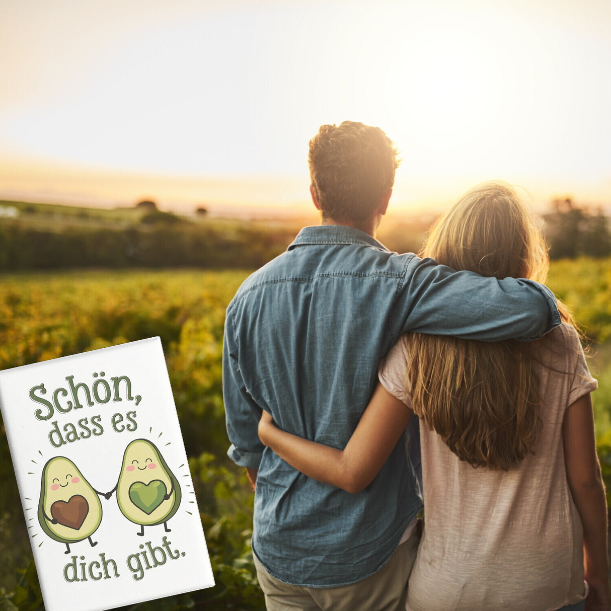 Avocado Herzkerne Souvenir Souvenir Magnet Schön dass es Dich gibt