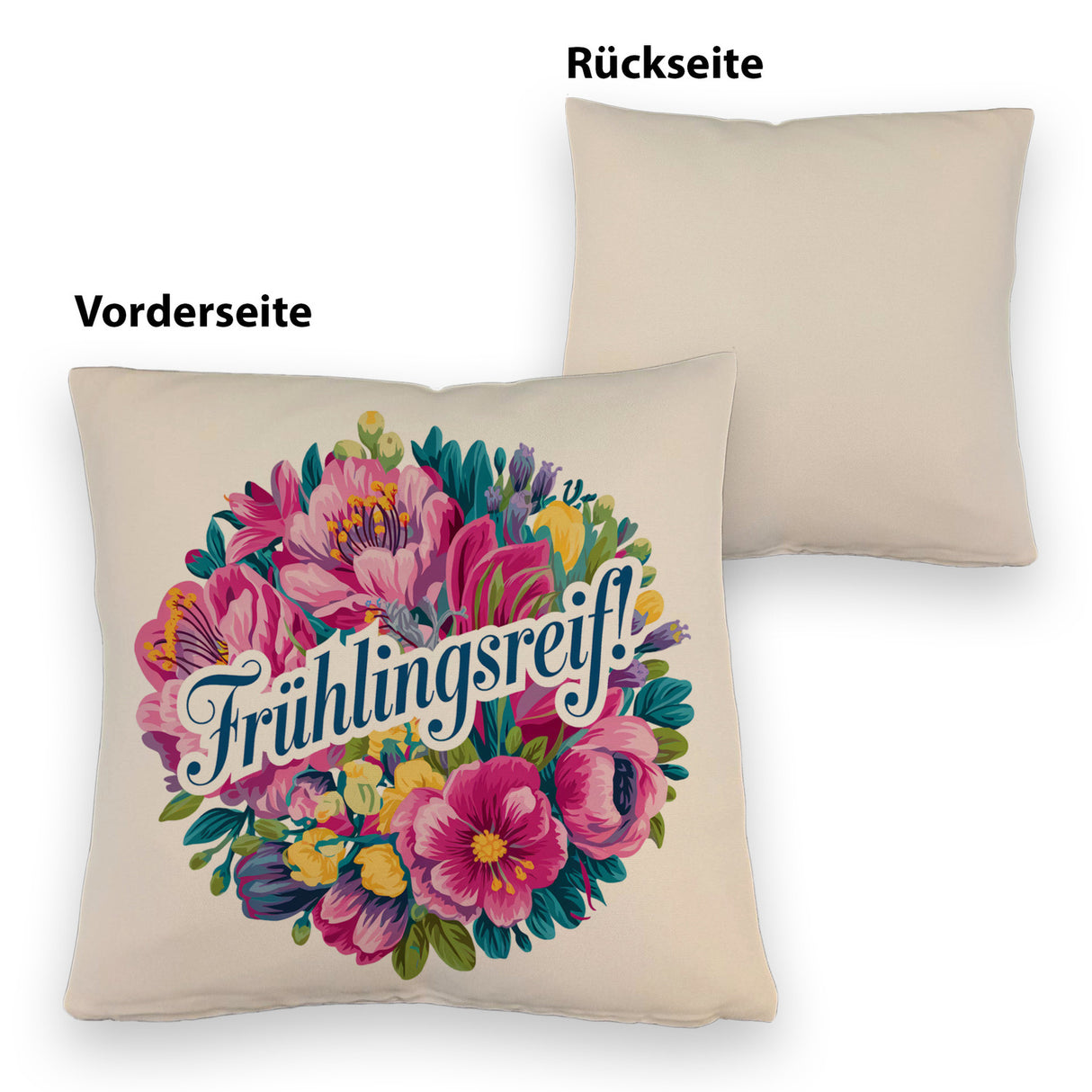 Frühlingsreif Blumendesign Kissen