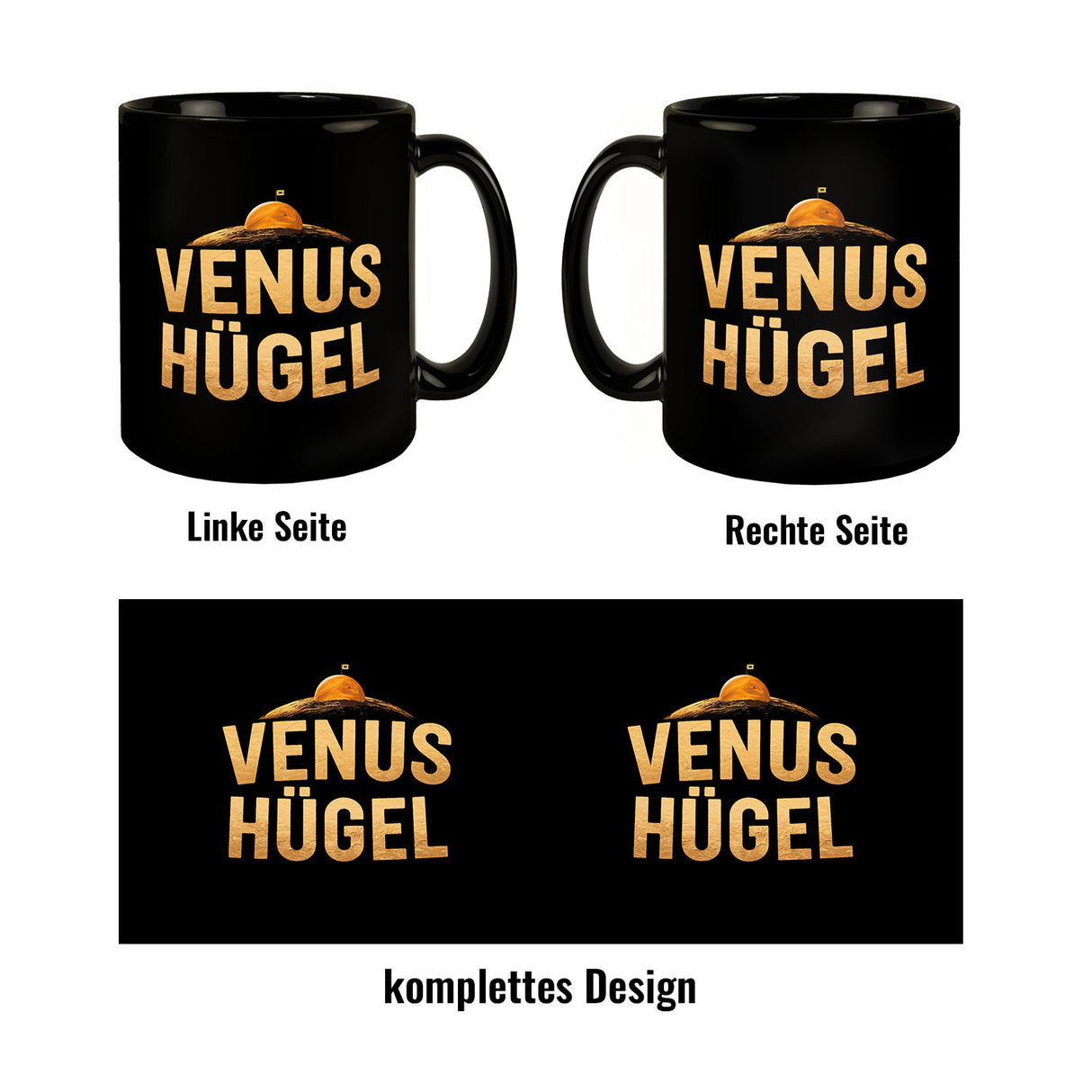 Venus Hügel Wortwitz Tasse