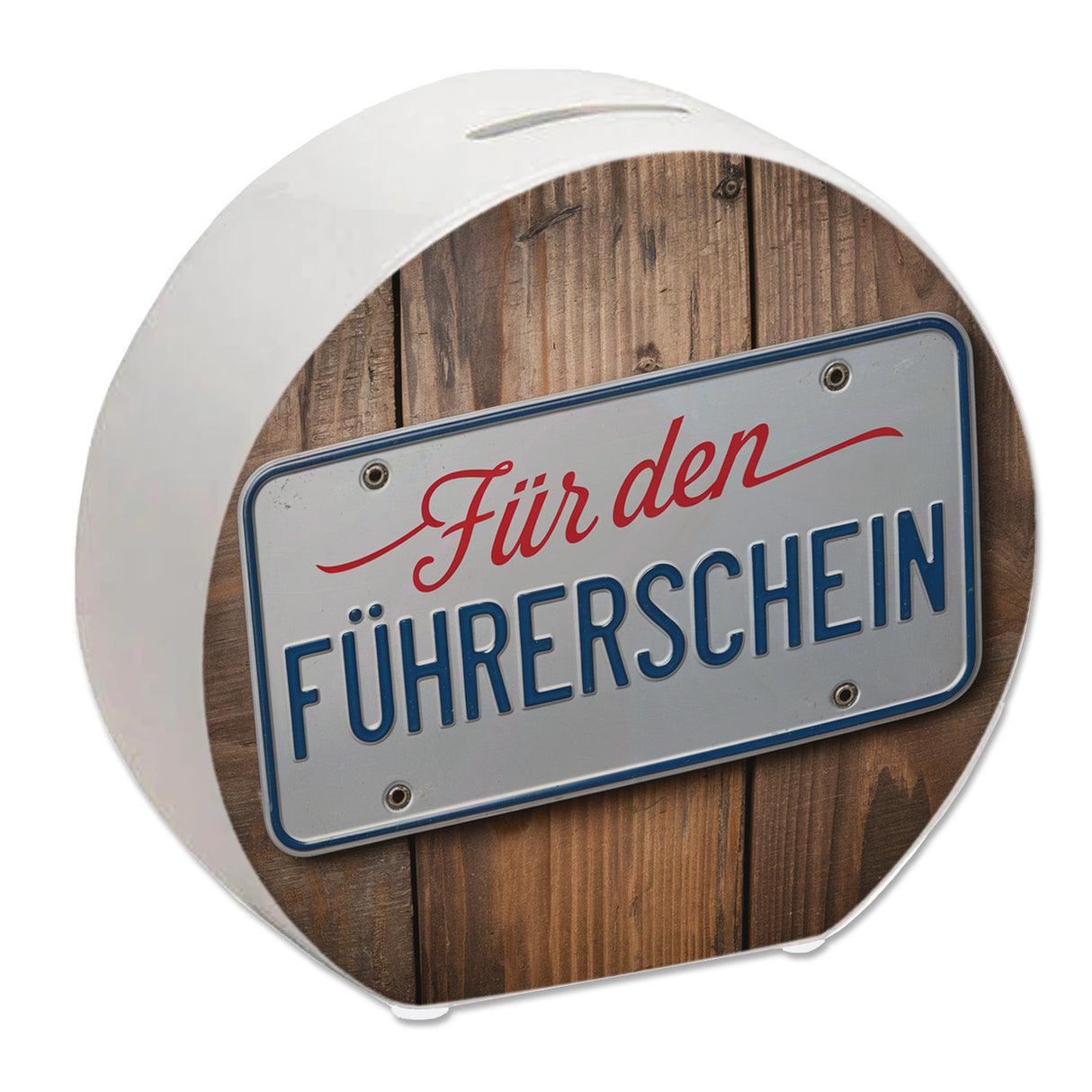 Für den Führerschein Spardose als Nummernschild