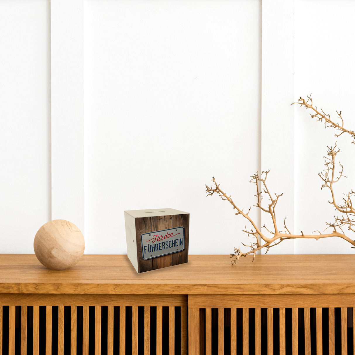 Für den Führerschein Spardose als Nummernschild