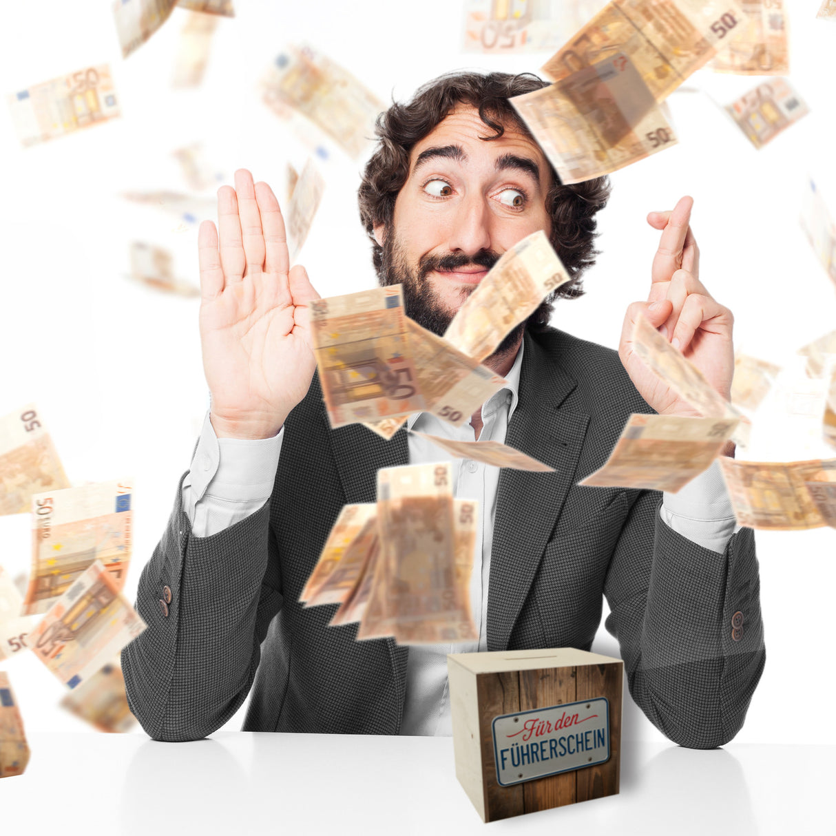 Für den Führerschein Spardose als Nummernschild