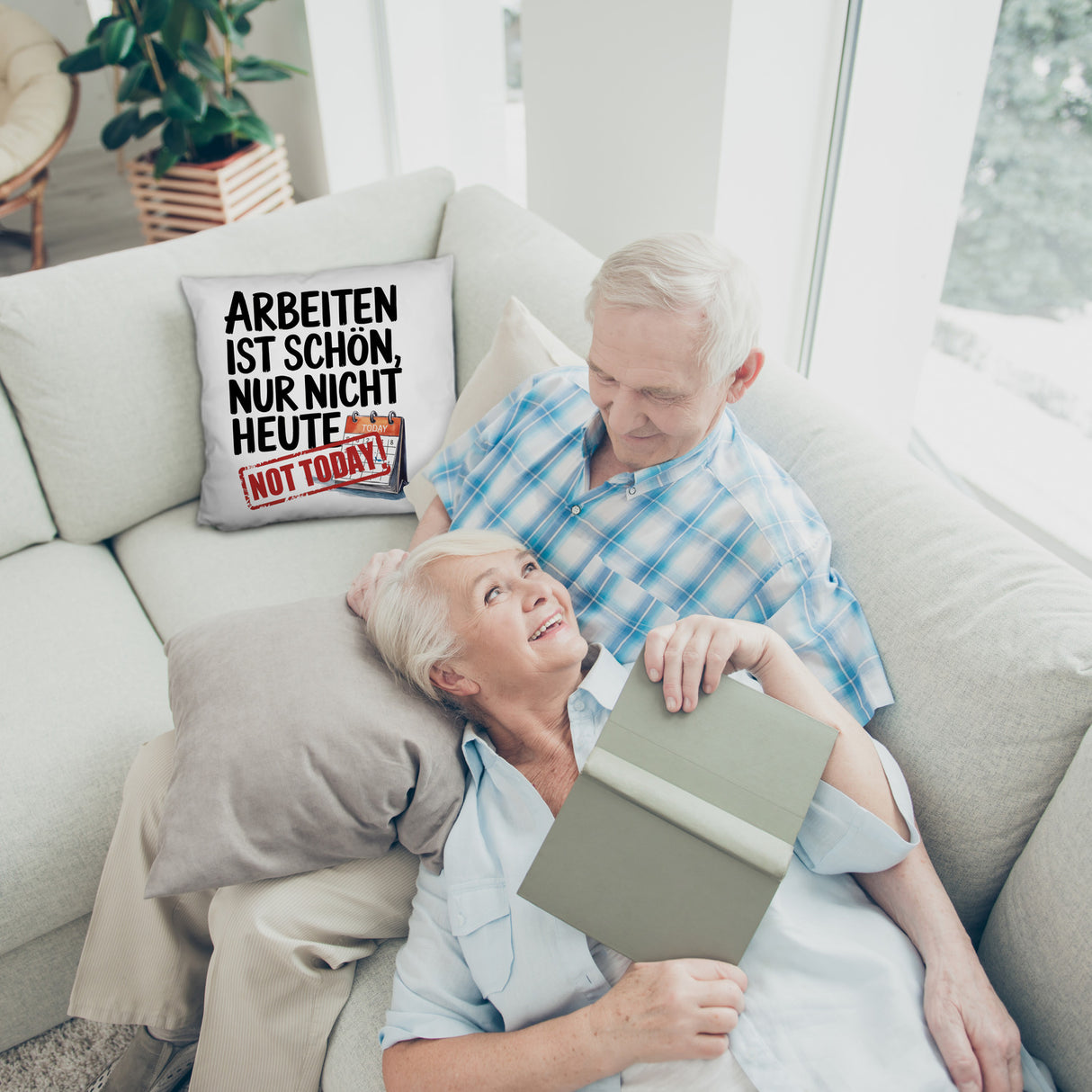 Nicht heute Arbeiten Kissen Arbeiten ist schön