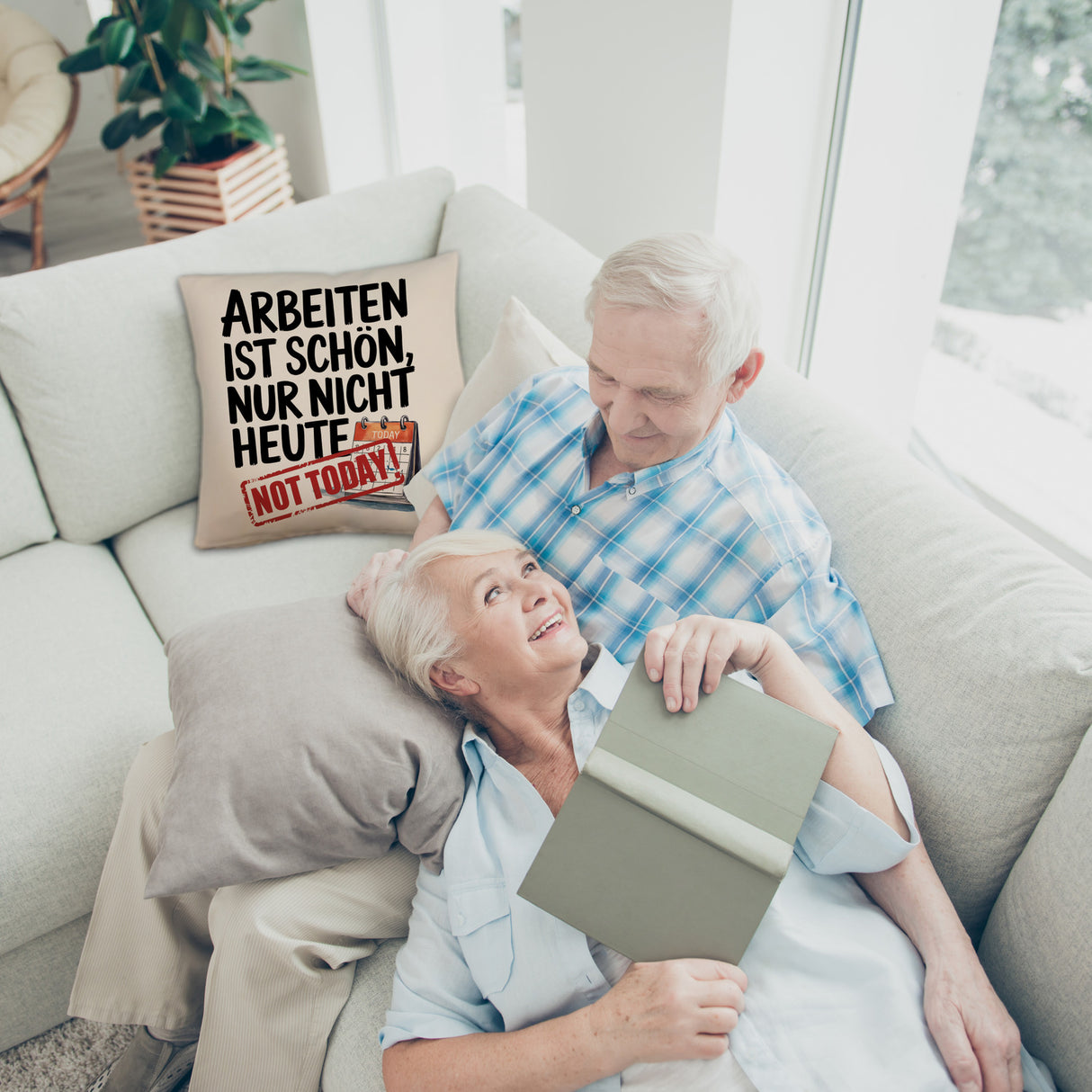 Nicht heute Arbeiten Kissen Arbeiten ist schön